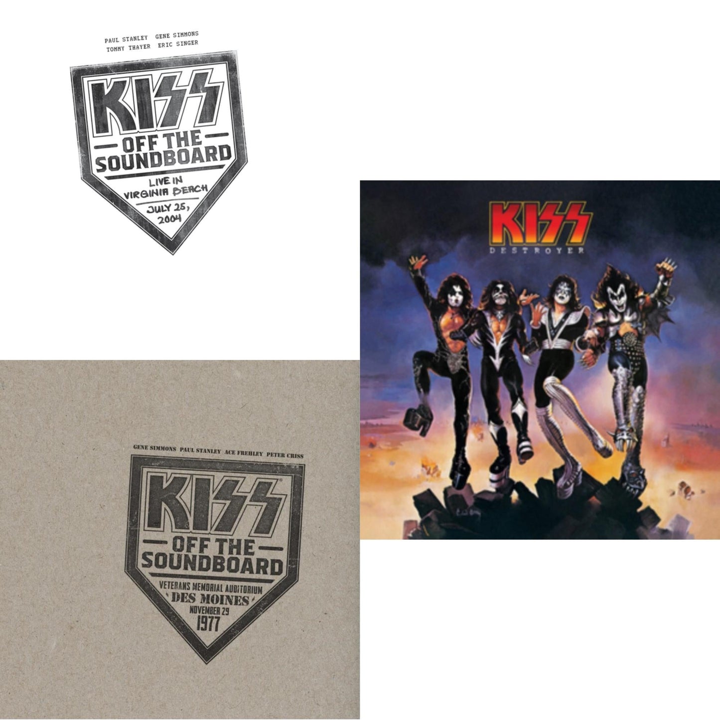 Kiss - Kiss Off The Soundboard: Live In Virginia Beach (3LP) & Kiss Off The Soundboard: Live In Des Moines (2LP) & Destroyer