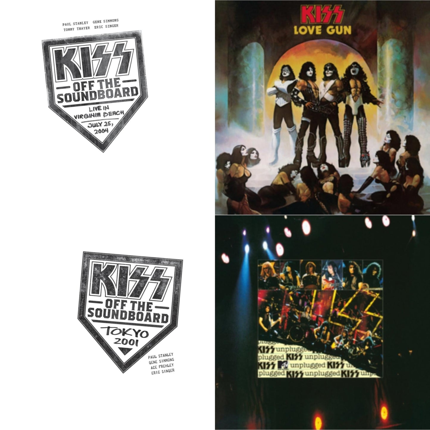 Kiss - Kiss Off The Soundboard: Tokyo 2001 (3LP) & Kiss Off The Soundboard: Live In Virginia Beach (3LP) & Love Gun & Mtv Unplugged