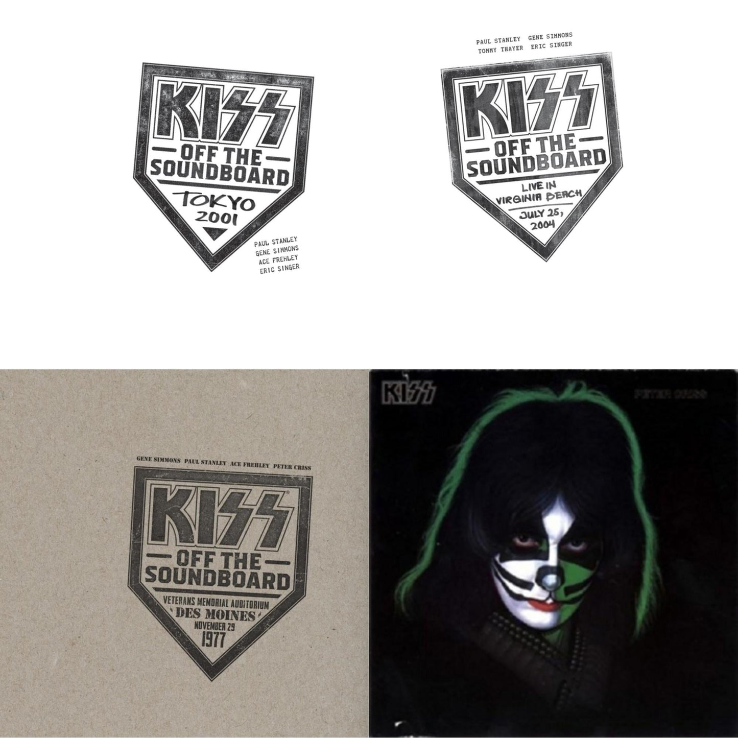 Kiss - Kiss Off The Soundboard: Tokyo 2001 (3LP) & Kiss Off The Soundboard: Live In Virginia Beach (3LP) & Kiss Off The Soundboard: Live In Des Moines (2LP) & Peter Criss
