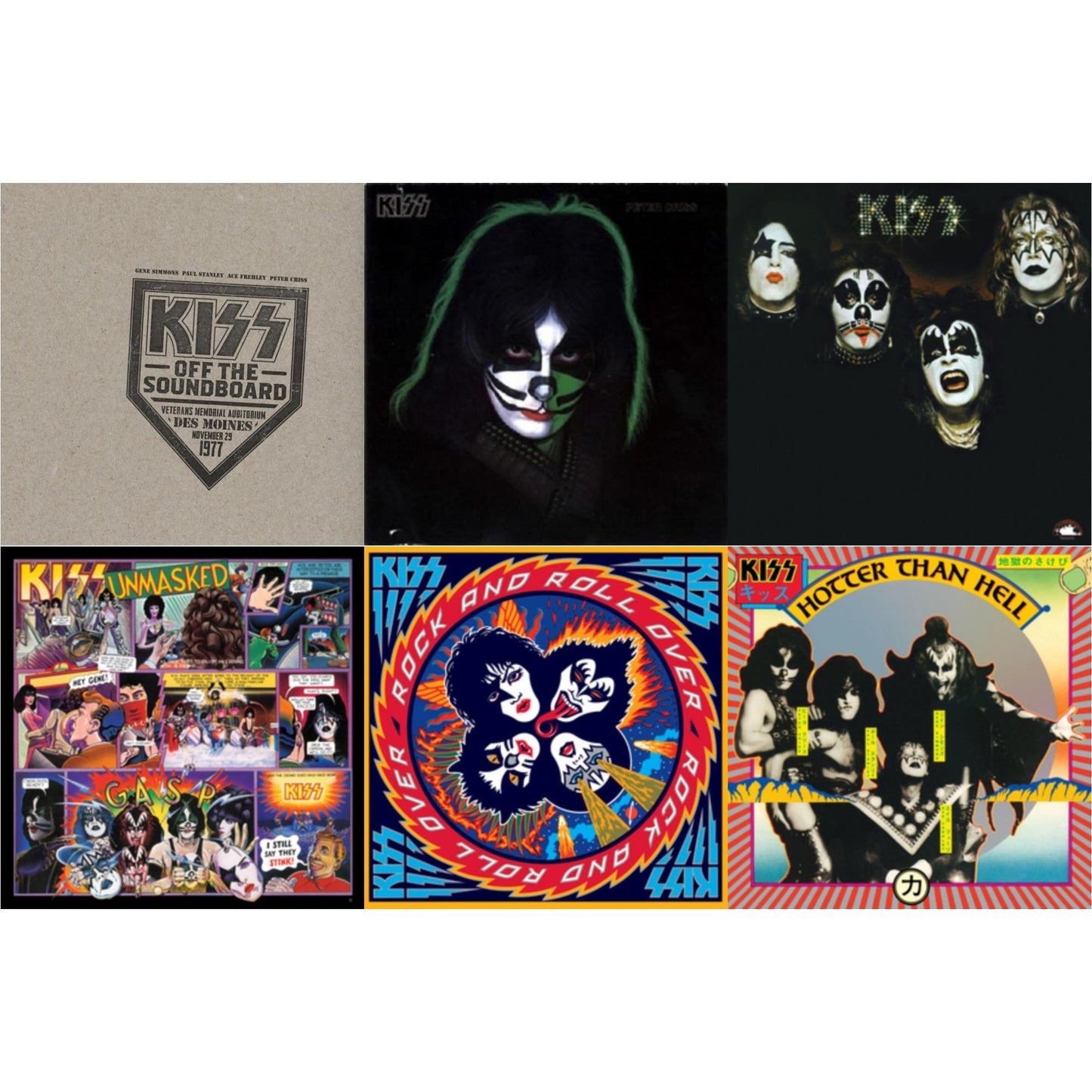 Kiss - Kiss Off The Soundboard: Live In Des Moines (2LP) & Kiss & Hotter Than Hell & Unmasked & Rock & Roll Over & Peter Criss