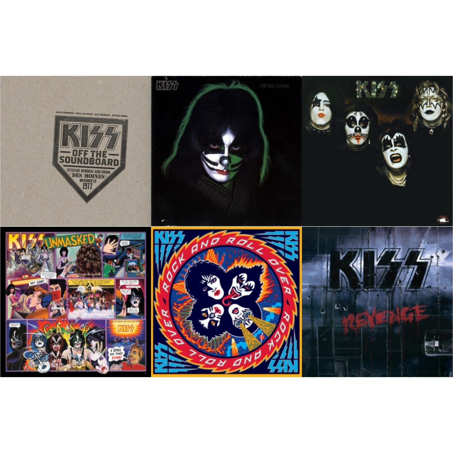 Kiss - Kiss Off The Soundboard: Live In Des Moines (2LP) & Kiss & Revenge & Unmasked & Rock & Roll Over & Peter Criss