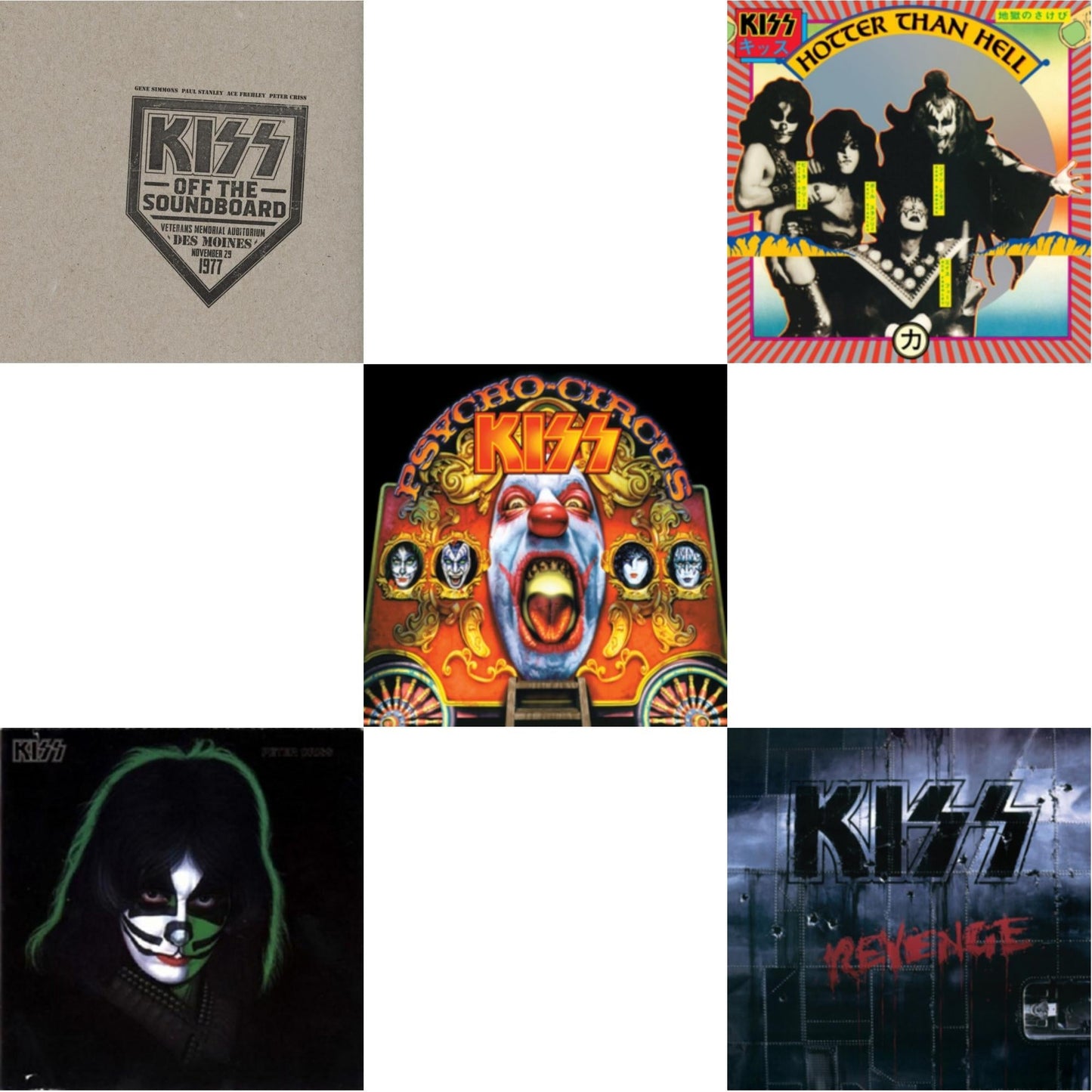 Kiss - Kiss Off The Soundboard: Live In Des Moines (2LP) & Revenge & Hotter Than Hell & Psycho Circus & Peter Criss