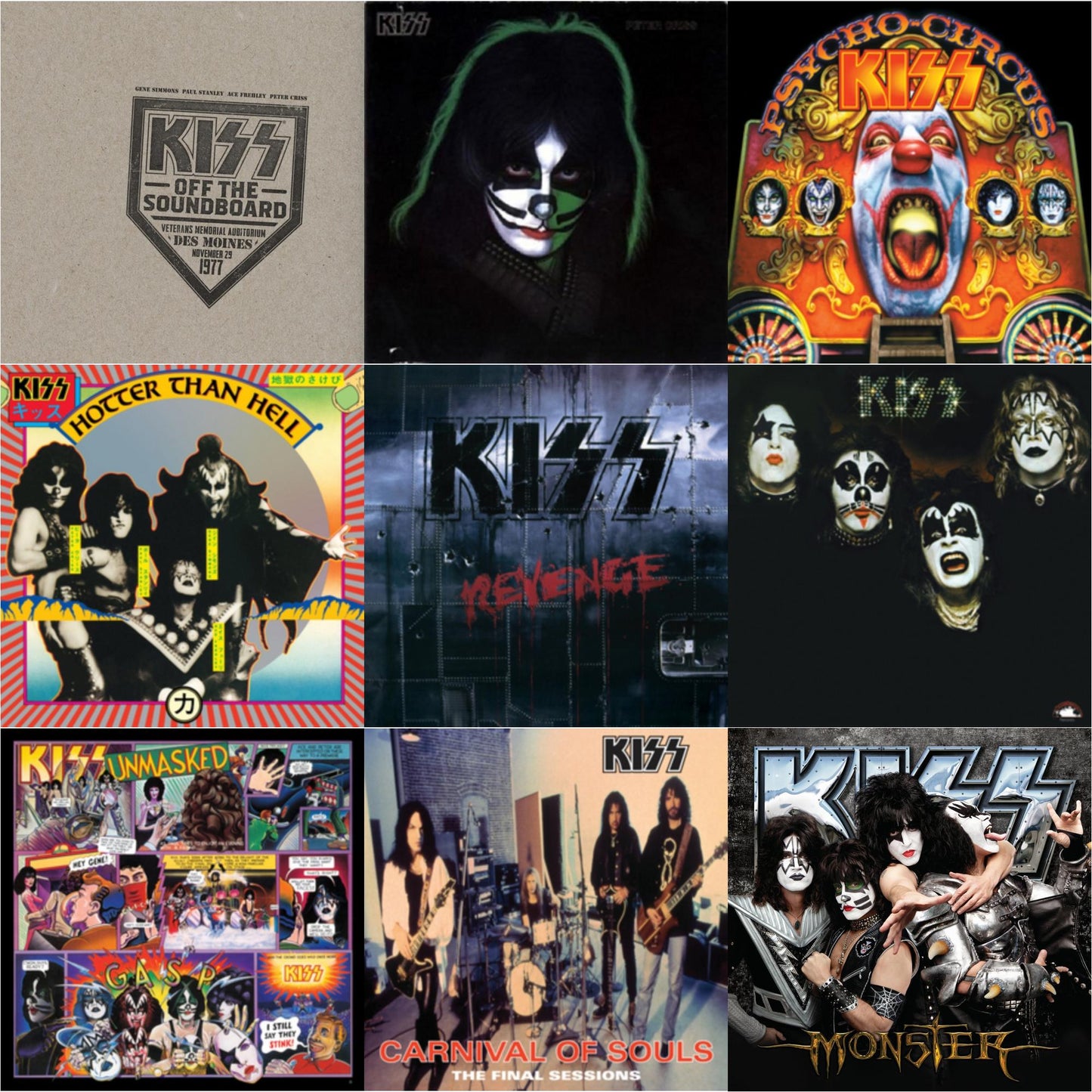 Kiss - Kiss Off The Soundboard: Live In Des Moines (2LP) & Monster & Kiss & Revenge & Hotter Than Hell & Psycho Circus & Unmasked & Carnival Of Souls & Peter Criss