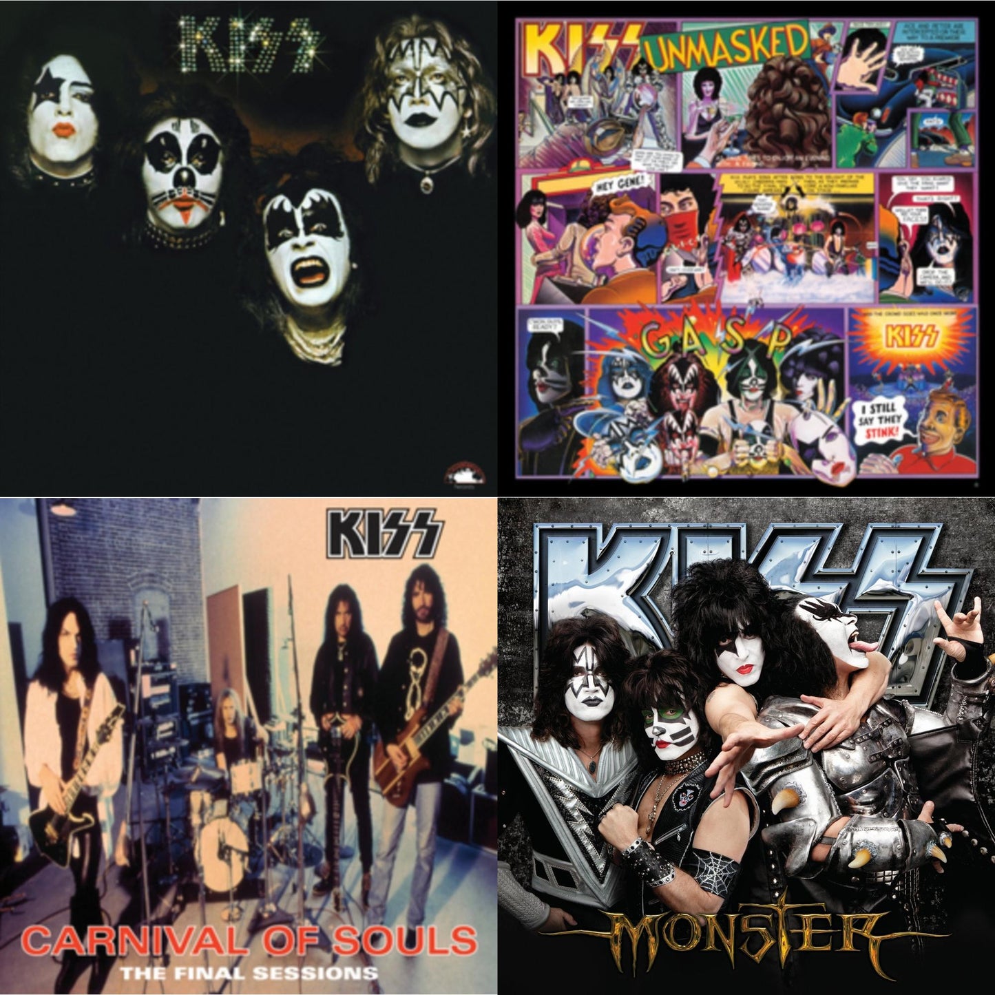 Kiss - Monster & Kiss & Unmasked & Carnival Of Souls - LP Vinyl Bundle