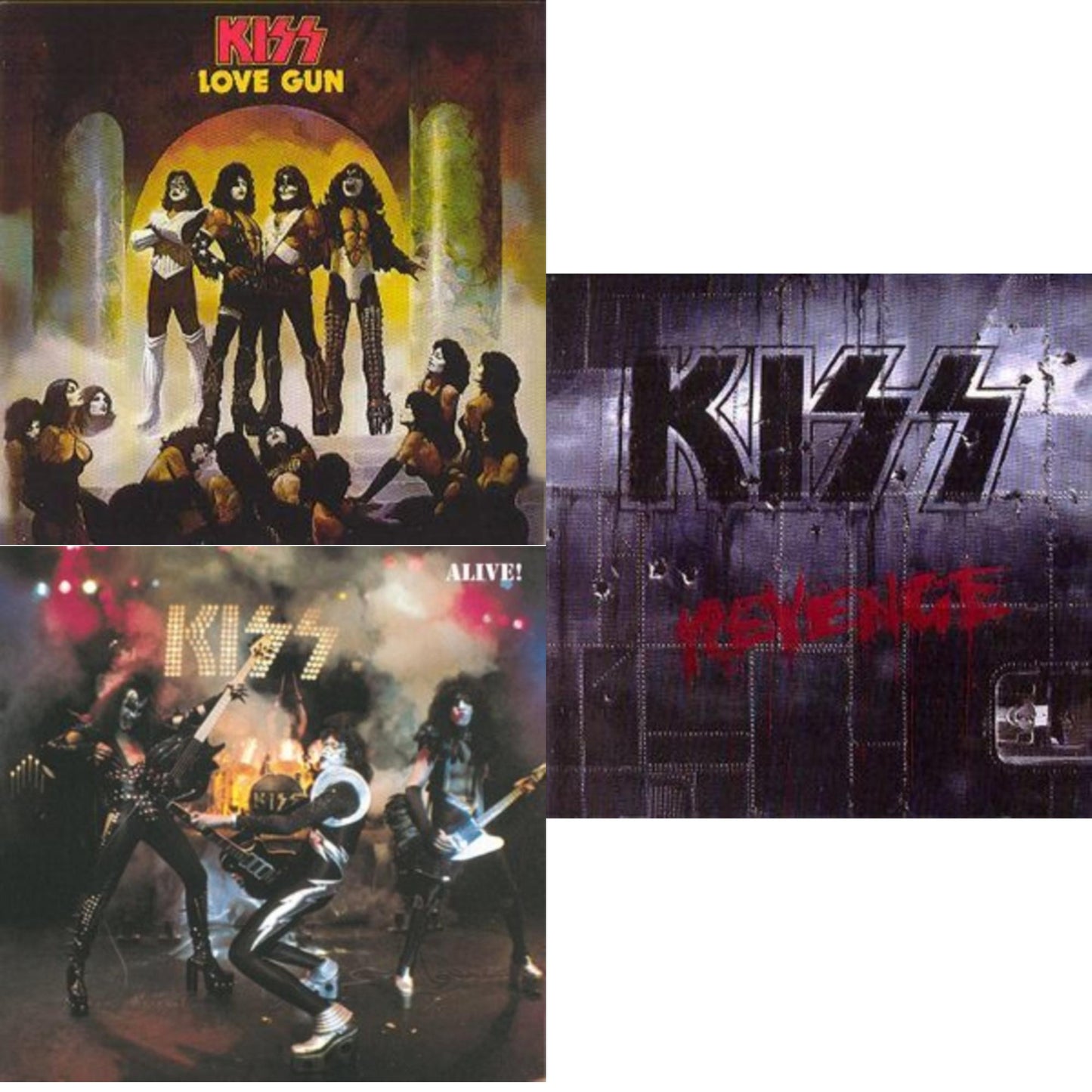 Kiss - Revenge & Alive & Love Gun - CD Bundle