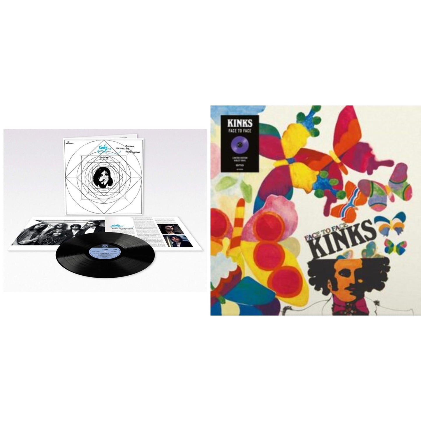 Kinks - Lola Versus Powerman & The Moneygoround: Pt. 1 (180G/Remastered/Booklet) & Face To Face - LP Vinyl Bundle