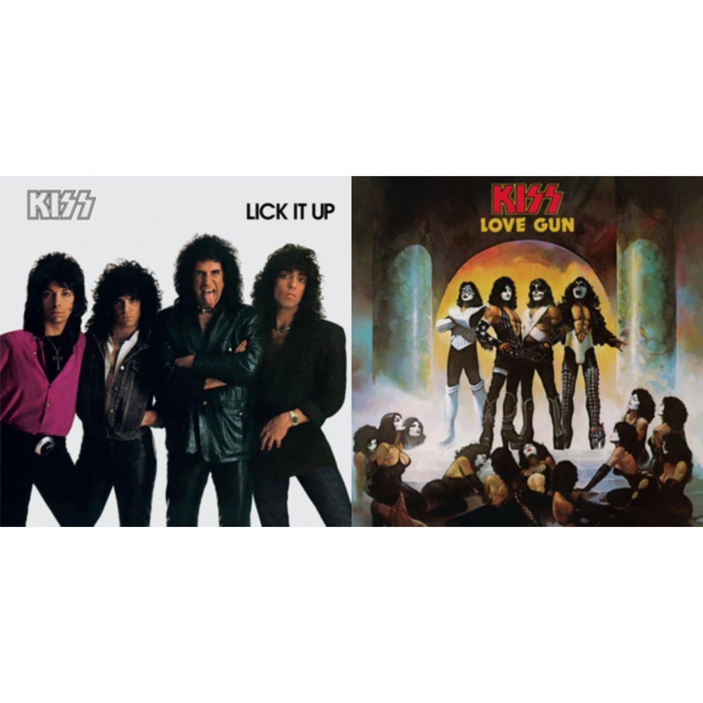 Kiss - Lick It Up & Love Gun - LP Vinyl Bundle