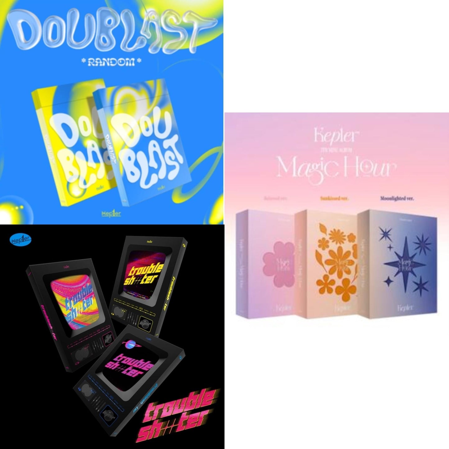 Kep1er - Doublast & Troubleshooter & Magic Hour (5Th Mini Album) - CD Bundle