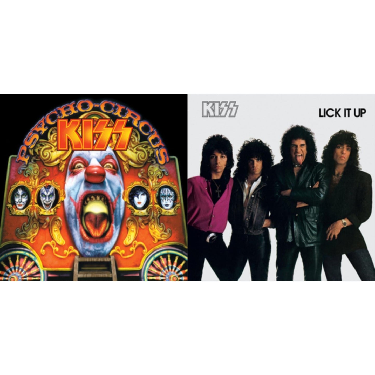 Kiss - Lick It Up & Psycho Circus - LP Vinyl Bundle