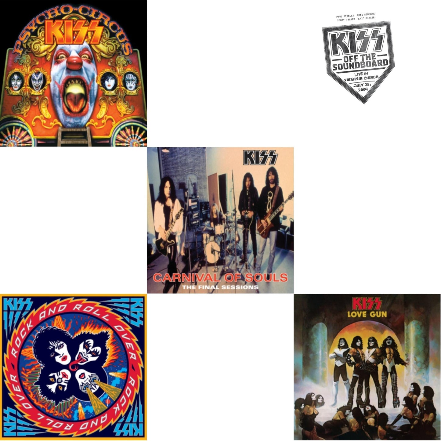 Kiss - Kiss Off The Soundboard: Live In Virginia Beach (3LP) & Psycho Circus & Carnival Of Souls & Love Gun & Rock & Roll Over