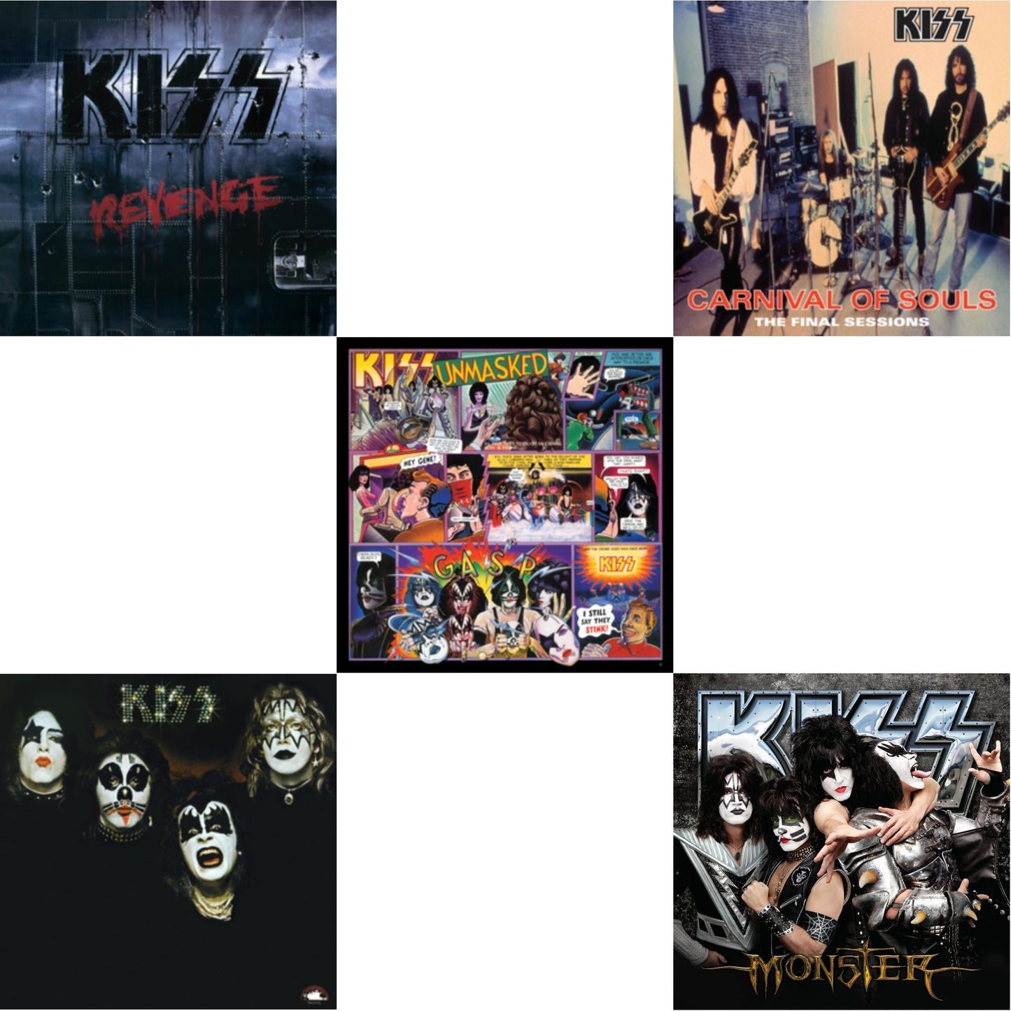 Kiss - Monster & Kiss & Revenge & Unmasked & Carnival Of Souls - LP Vinyl Bundle