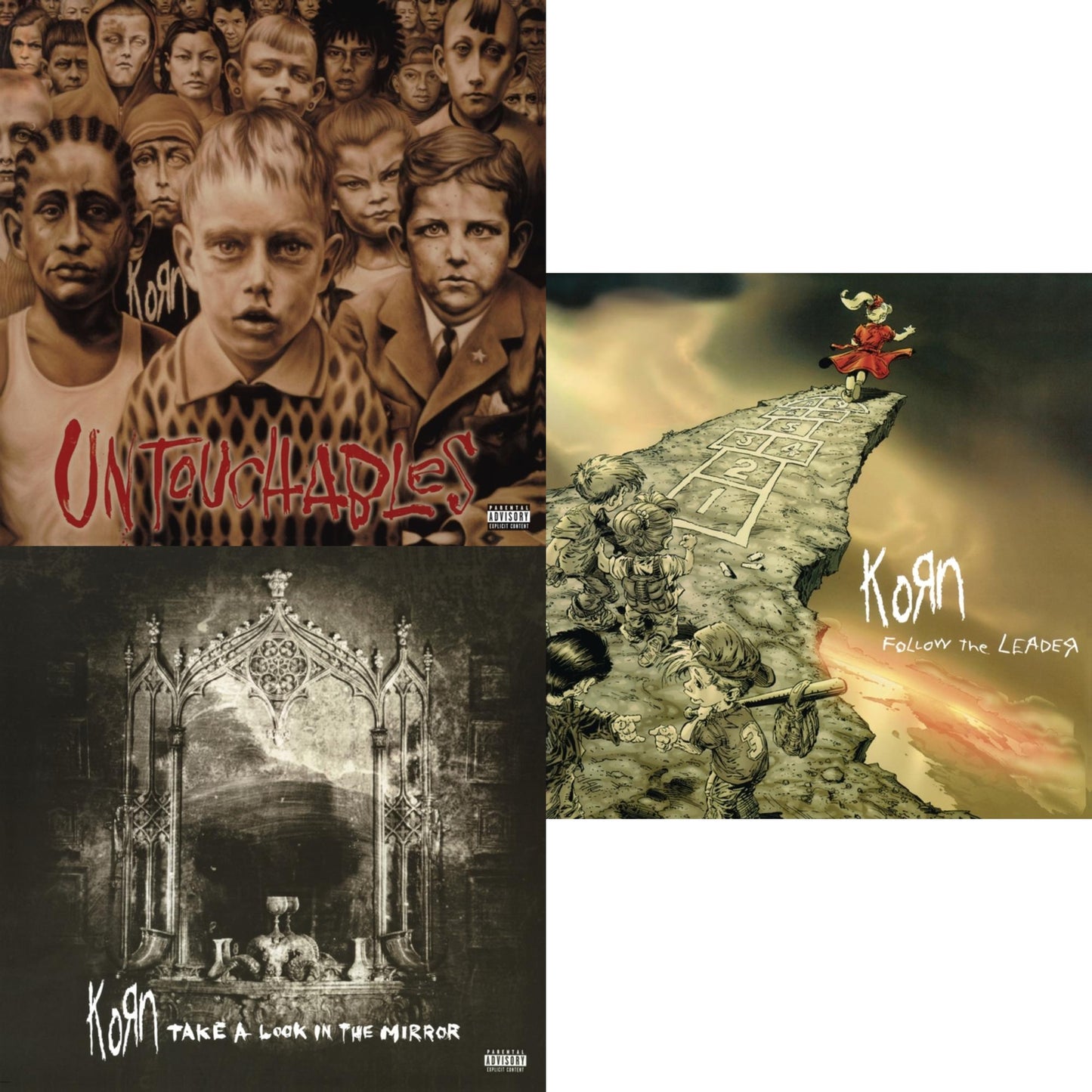 Korn - Take A Look In The Mirror (2 LP) (140G) & Untouchables (X) (2LP/140G) & Follow The Leader (Pa) (2 LP/140G)