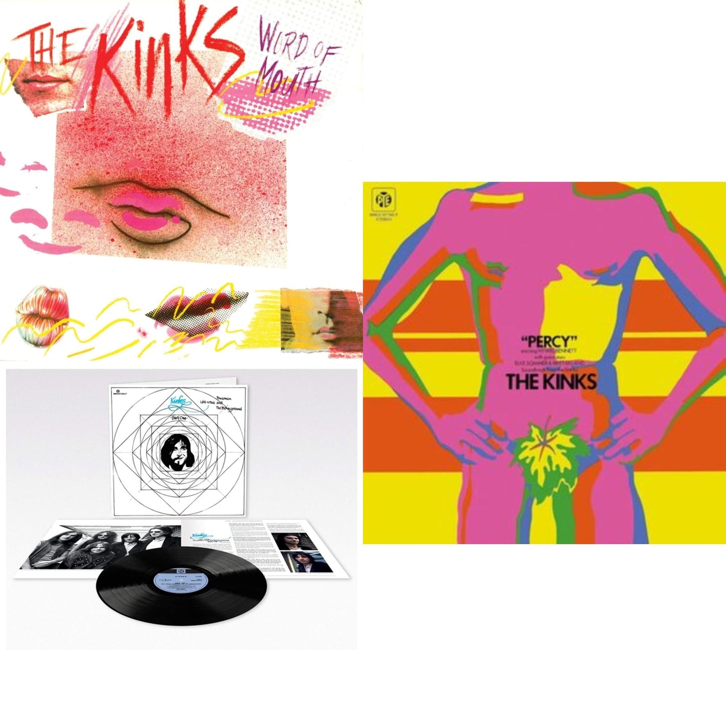 Kinks - Lola Versus Powerman & The Moneygoround: Pt. 1 (180G/Remastered/Booklet) & Percy & Word Of Mouth (180G/Red LP Vinyl/Limited Edition/Gatefold Cover & Poster)