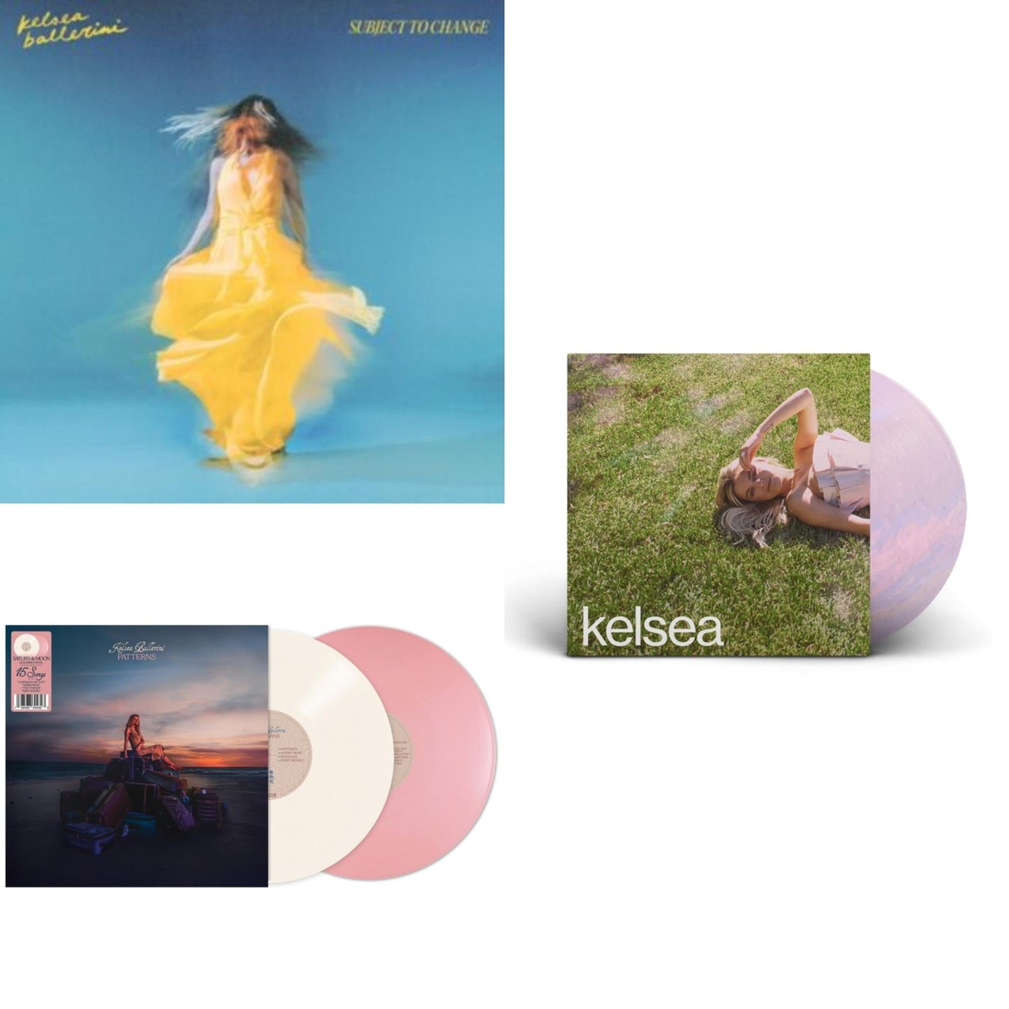 Kelsea Ballerini - Subject To Change (Yellow Vinyl/2LP) & Patterns (Saturn & Moon Vinyl/2LP) & Kelsea