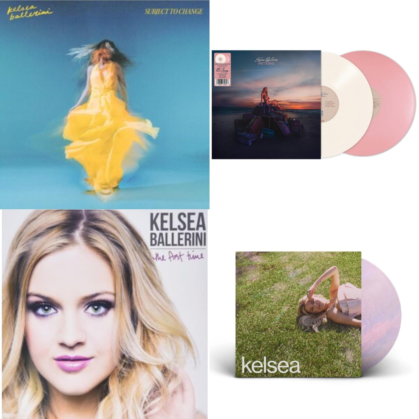 Kelsea Ballerini - Subject To Change (Yellow Vinyl/2LP) & Patterns (Saturn & Moon Vinyl/2LP) & First Time & Kelsea