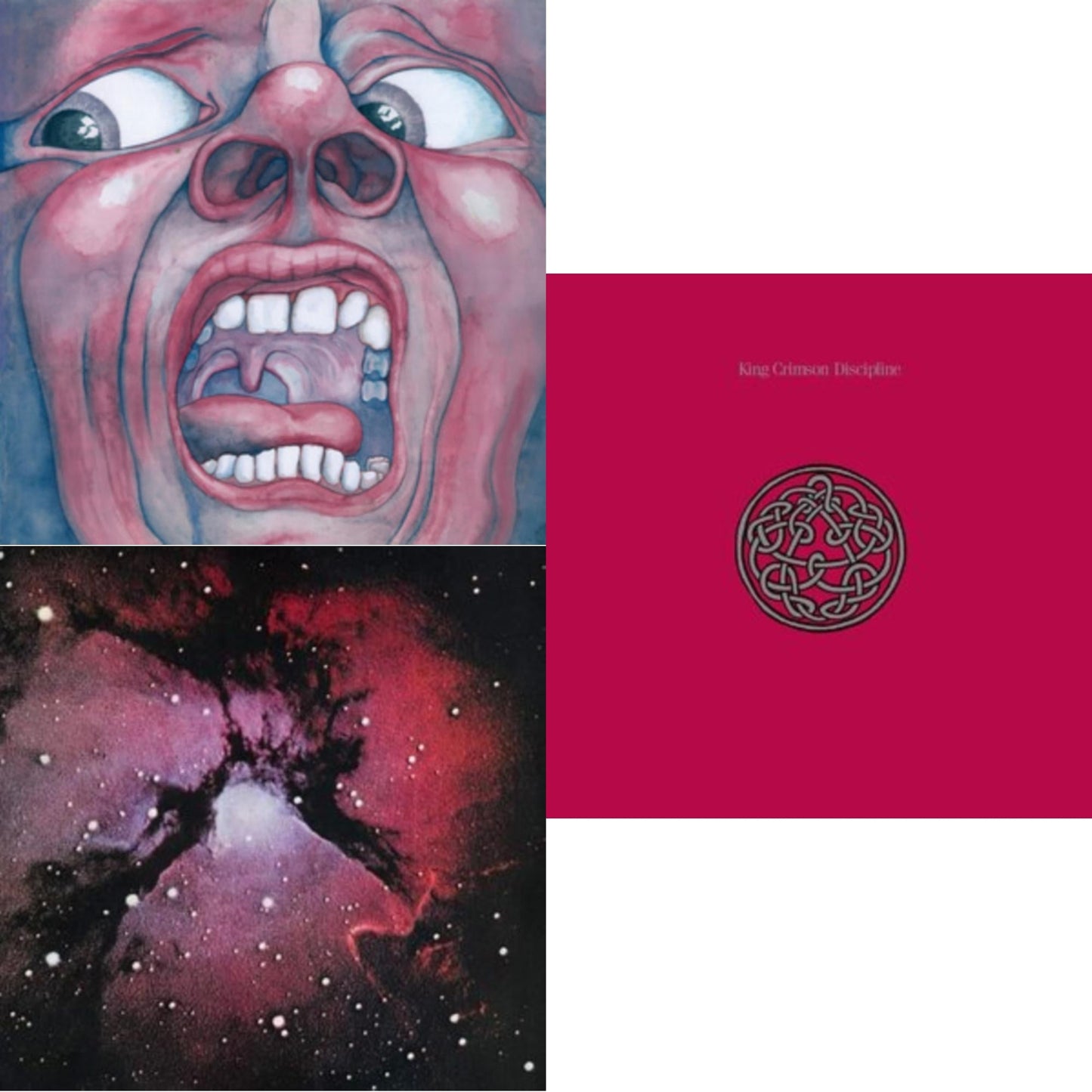 King Crimson - In The Court Of The Crimson King (200G) & Islands (200G/Remix/Ltd) & Discipline (200G) - LP Vinyl Bundle