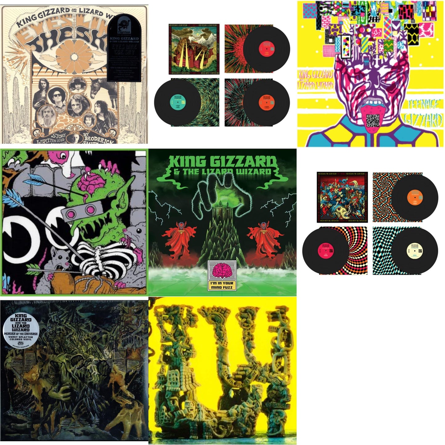 King Gizzard & The Lizard Wizard - Live In Brussels '19 (Fuzz Club Official Bootleg) & Live In Adelaide '19 (Fuzz Club Official Bootleg) & Teenage Gizzard (Fuzz Club Official Bootleg) (Deluxe Edition) & L.W. & I'm In Your Mind Fuzz & Live In Brussels