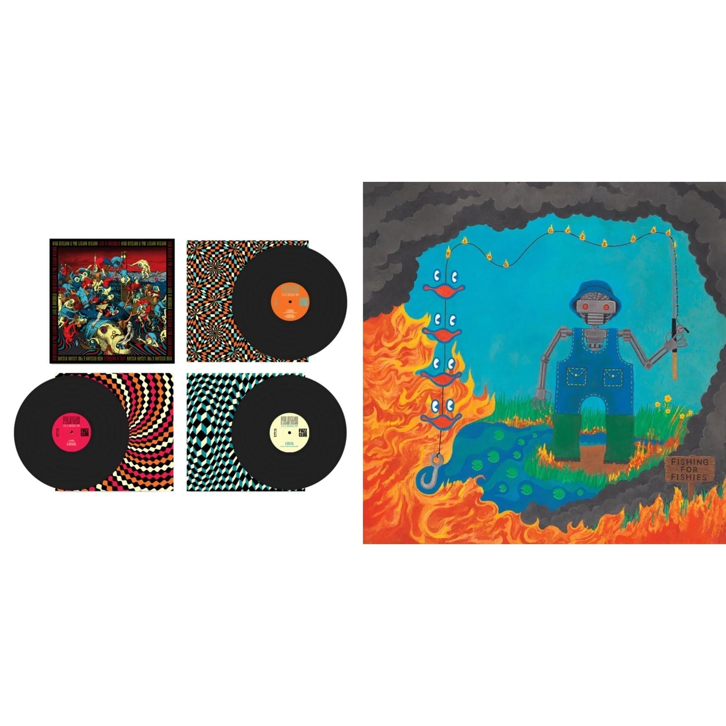 King Gizzard & The Lizard Wizard - Live In Brussels '19 (Fuzz Club Official Bootleg) & Fishing For Fishies (Oil Spill Edition LP Vinyl)