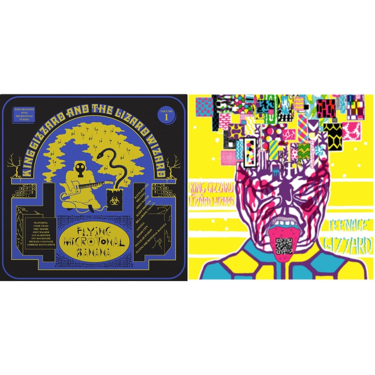 King Gizzard & The Lizard Wizard - Teenage Gizzard (Fuzz Club Official Bootleg) (Deluxe Edition) & Flying Microtonal Banana (Randomly Colored Recycled LP Vinyl)