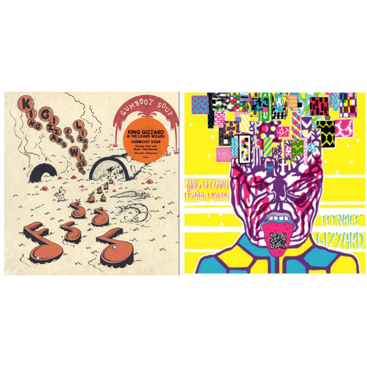 King Gizzard & The Lizard Wizard - Teenage Gizzard (Fuzz Club Official Bootleg) (Deluxe Edition) & Gumboot Soup - LP Vinyl Bundle