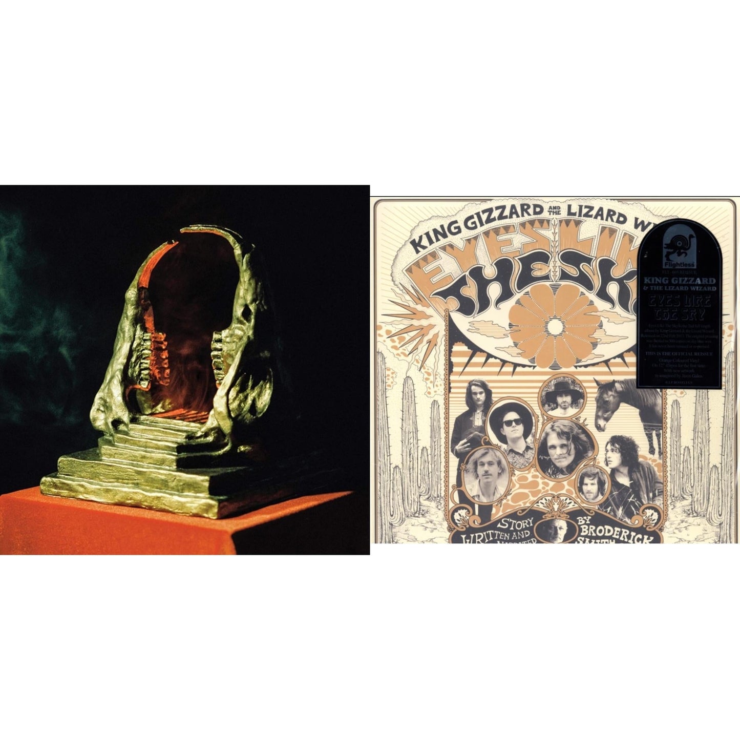 King Gizzard & The Lizard Wizard - Eyes Likes The Sky (Peach LP Vinyl) & Infest The Rats' Nest (Red/Black LP Vinyl)