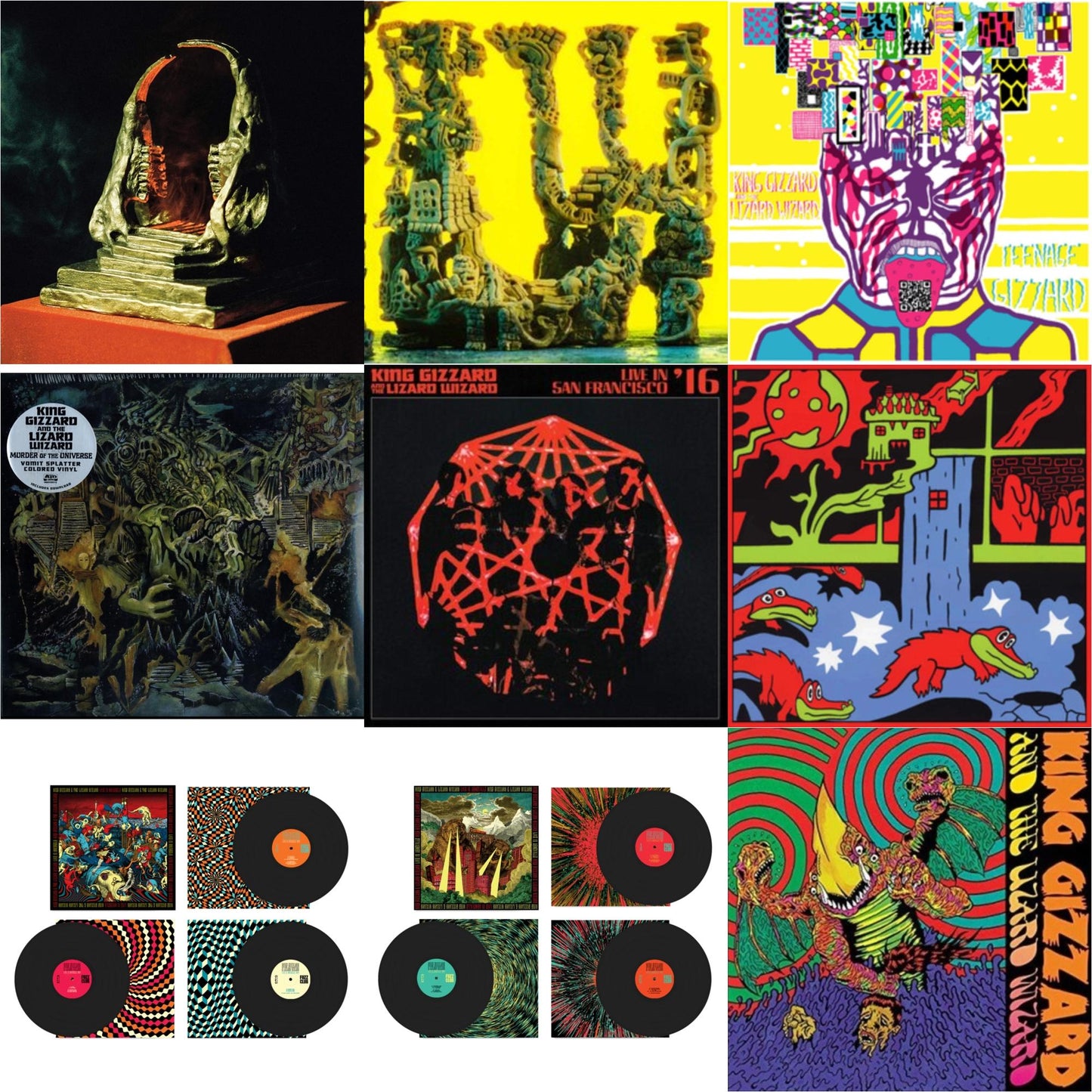 King Gizzard & The Lizard Wizard - Live In Brussels '19 (Fuzz Club Official Bootleg) & Live In Paris '19 (Fuzz Club Official Bootleg) & Live In Adelaide '19 (Fuzz Club Official Bootleg) & Teenage Gizzard (Fuzz Club Official Bootleg) (Deluxe Edition)