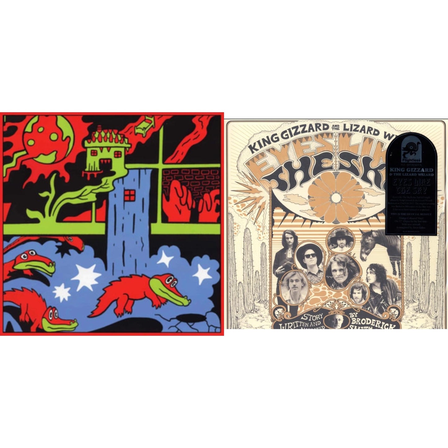 King Gizzard & The Lizard Wizard - Live In Paris '19 (Fuzz Club Official Bootleg) & Eyes Likes The Sky (Peach LP Vinyl)
