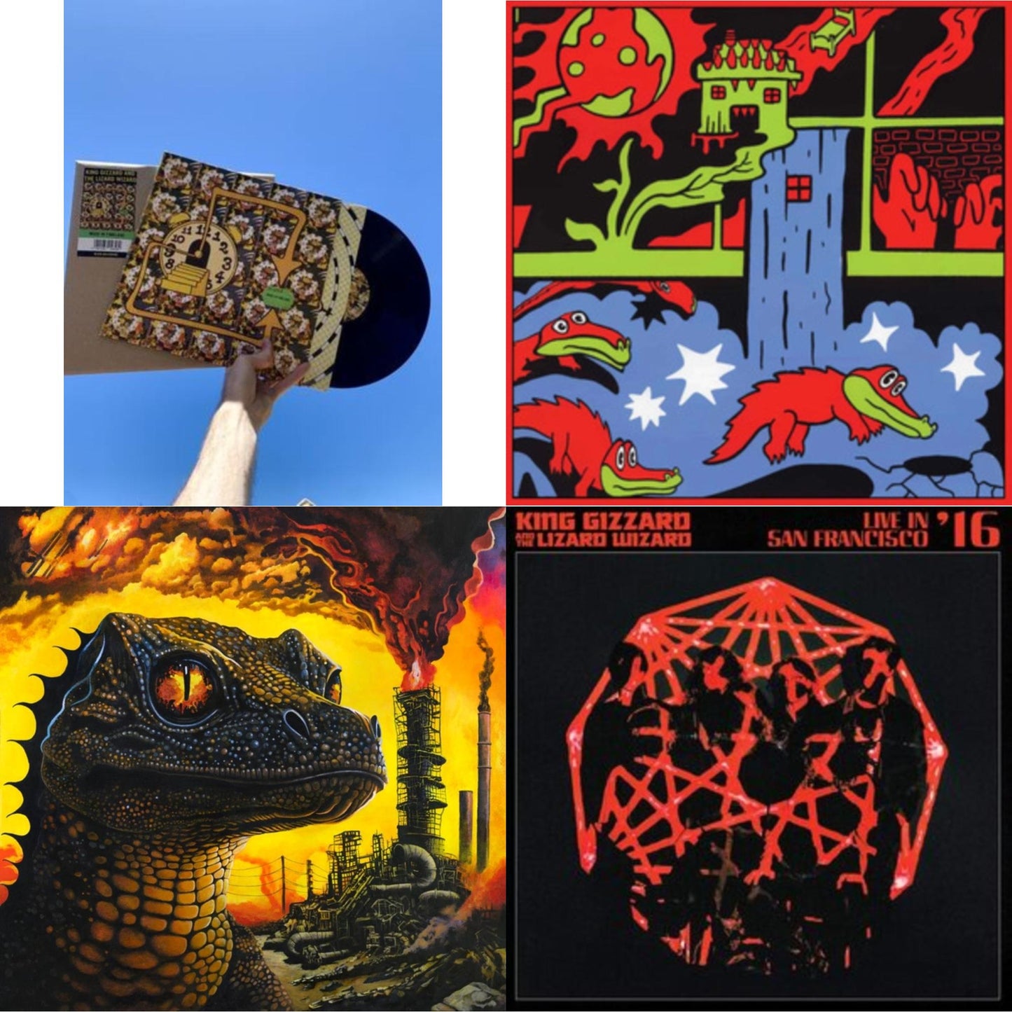 King Gizzard & The Lizard Wizard - Made In Timeland & Live In Paris '19 (Fuzz Club Official Bootleg) & Petrodragonic Apocalypse; Or Dawn Of Eternal Night: An Annihilation.. (Recycled Black Wax Vinyl/2LP) & Live In San Francisco '16