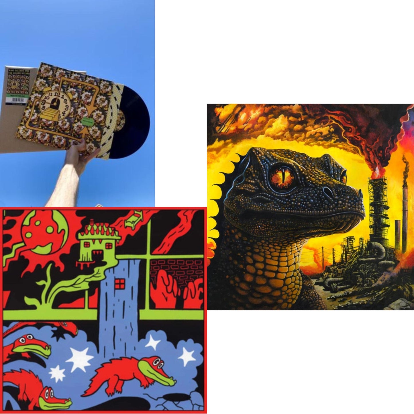 King Gizzard & The Lizard Wizard - Made In Timeland & Live In Paris '19 (Fuzz Club Official Bootleg) & Petrodragonic Apocalypse; Or Dawn Of Eternal Night: An Annihilation.. (Recycled Black Wax Vinyl/2LP)