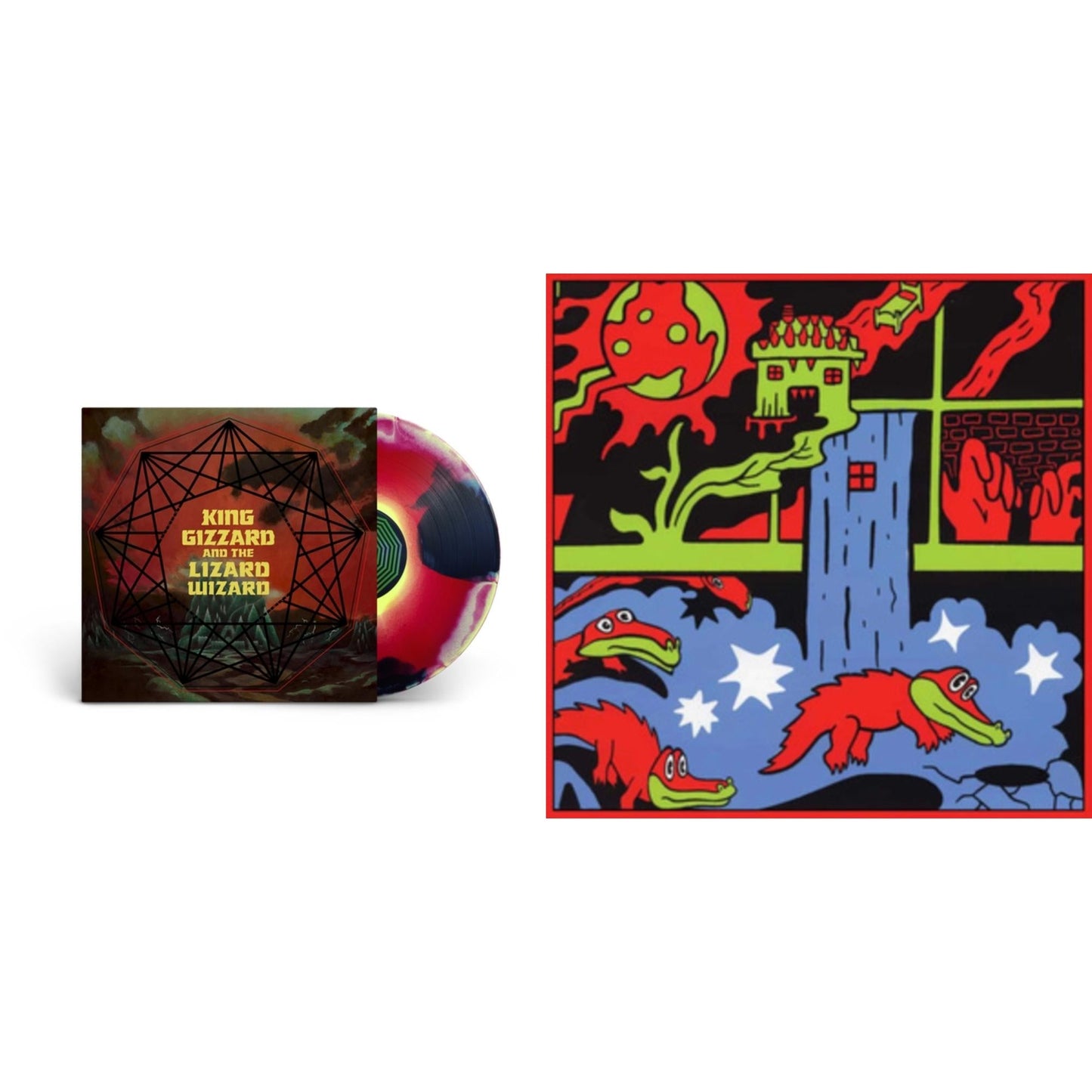 King Gizzard & The Lizard Wizard - Nonagon Infinity (Yellow/Red/Black LP Vinyl) & Live In Paris '19 (Fuzz Club Official Bootleg)