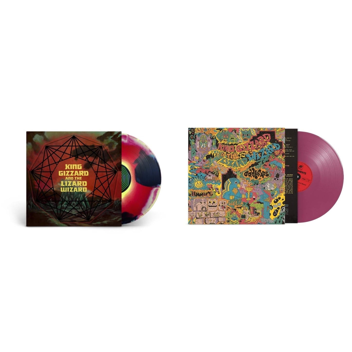 King Gizzard & The Lizard Wizard - Oddments (Plum LP Vinyl) & Nonagon Infinity (Yellow/Red/Black LP Vinyl)