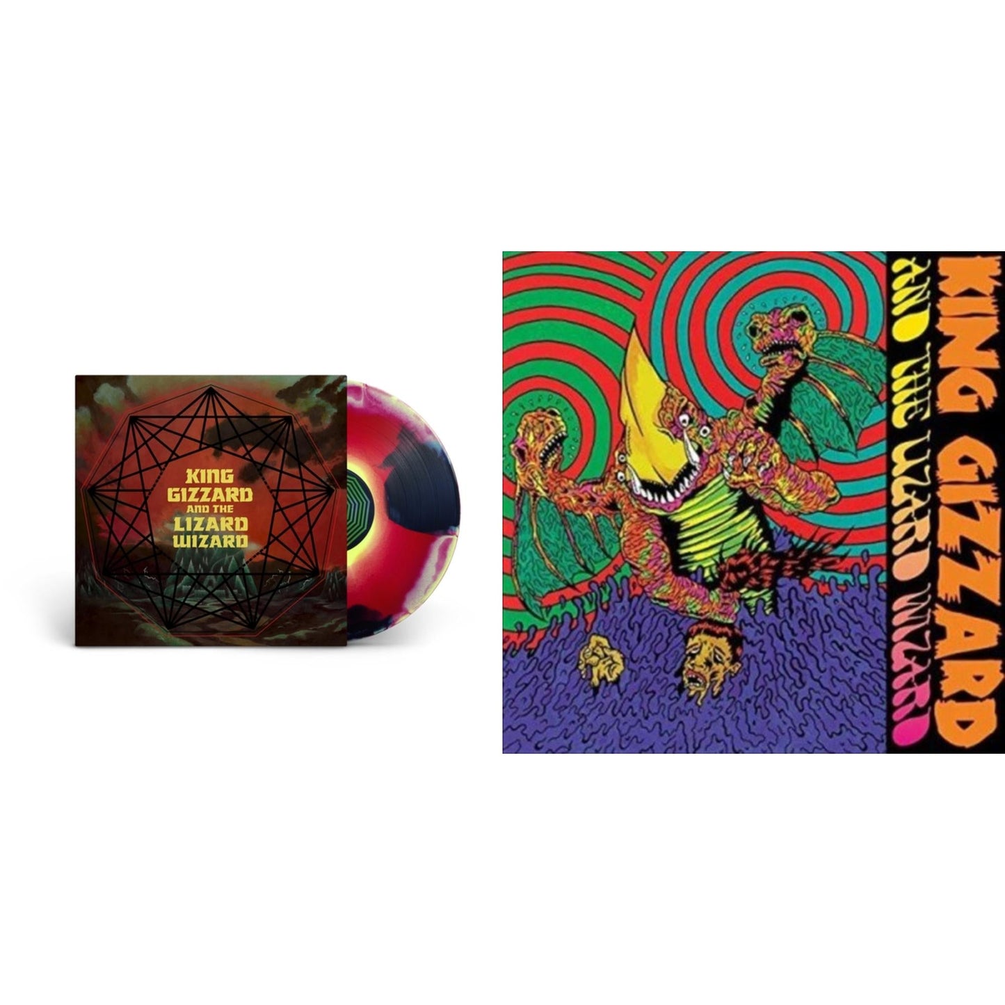 King Gizzard & The Lizard Wizard - Willoughby's Beach (Tangerine LP Vinyl) & Nonagon Infinity (Yellow/Red/Black LP Vinyl)