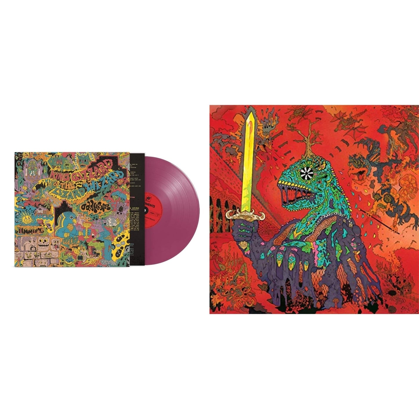 King Gizzard & The Lizard Wizard - 12 Bar Bruise (Sea Foam Green LP Vinyl) & Oddments (Plum LP Vinyl)