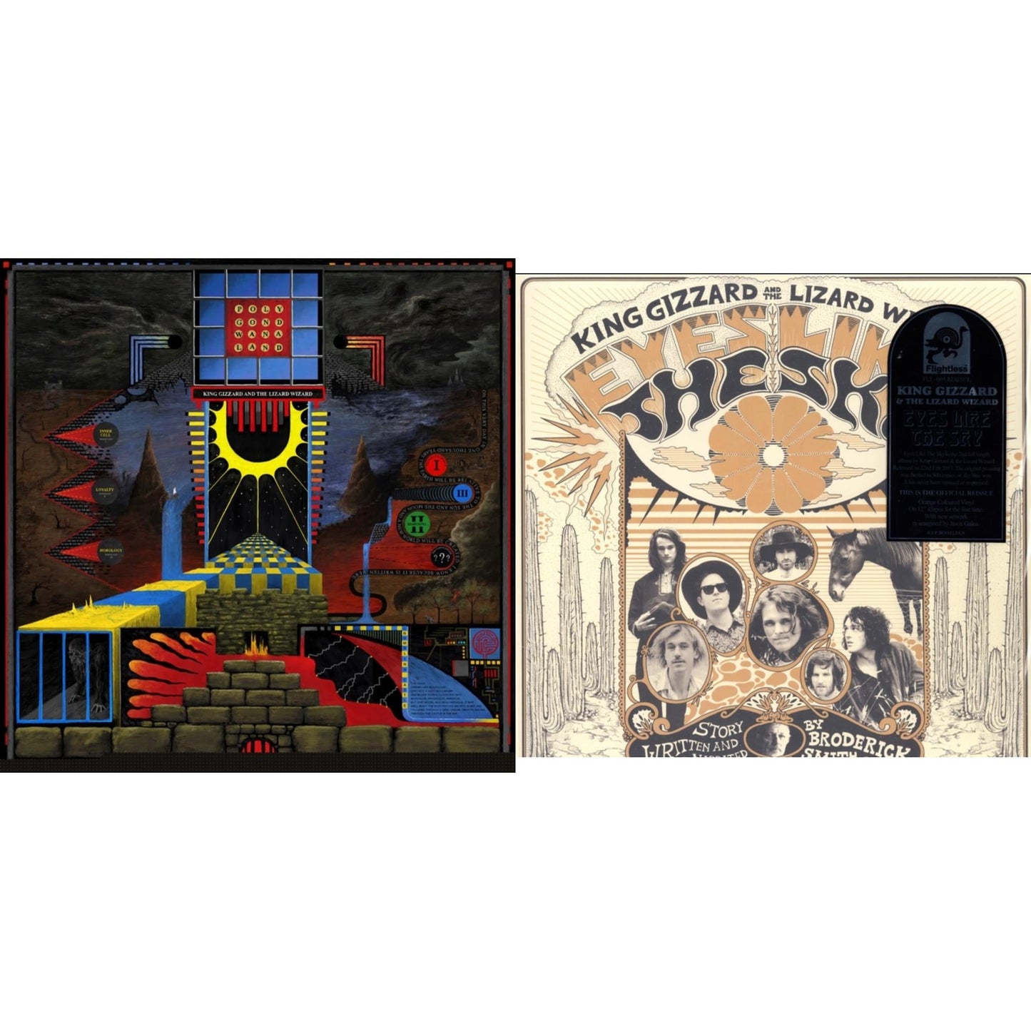 King Gizzard & The Lizard Wizard - Polygondwanaland & Eyes Likes The Sky (Peach LP Vinyl)