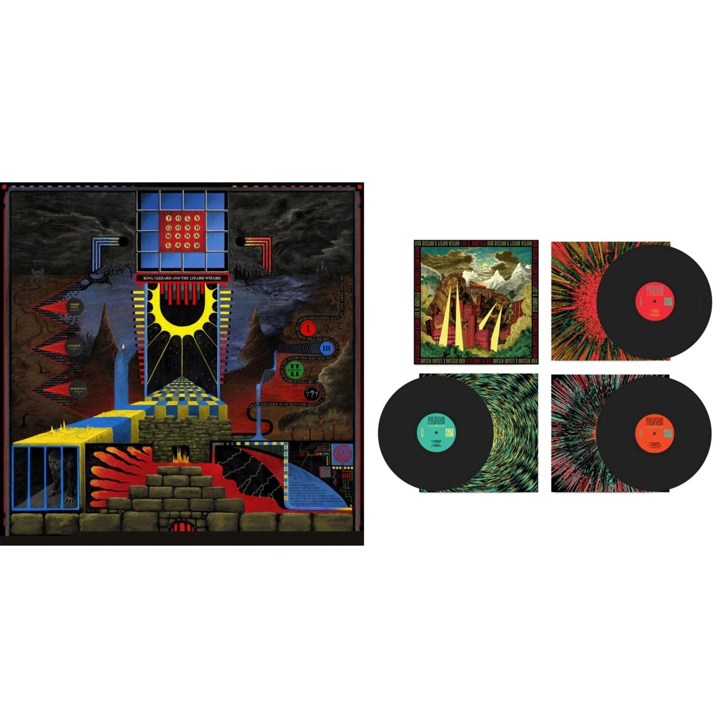 King Gizzard & The Lizard Wizard - Live In Adelaide '19 (Fuzz Club Official Bootleg) & Polygondwanaland - LP Vinyl Bundle