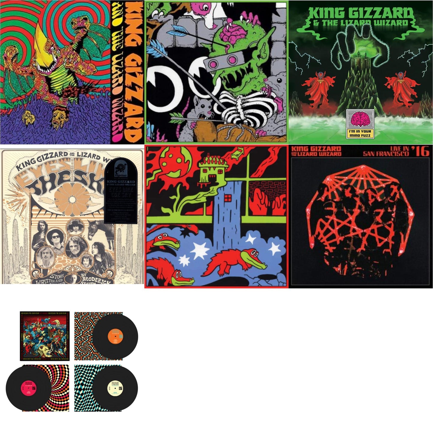King Gizzard & The Lizard Wizard - Live In Brussels '19 (Fuzz Club Official Bootleg) & Live In Paris '19 (Fuzz Club Official Bootleg) & I'm In Your Mind Fuzz & Live In Brussels '19 (140G/3LP) & Willoughby's Beach (Tangerine LP Vinyl) & Eyes Likes The