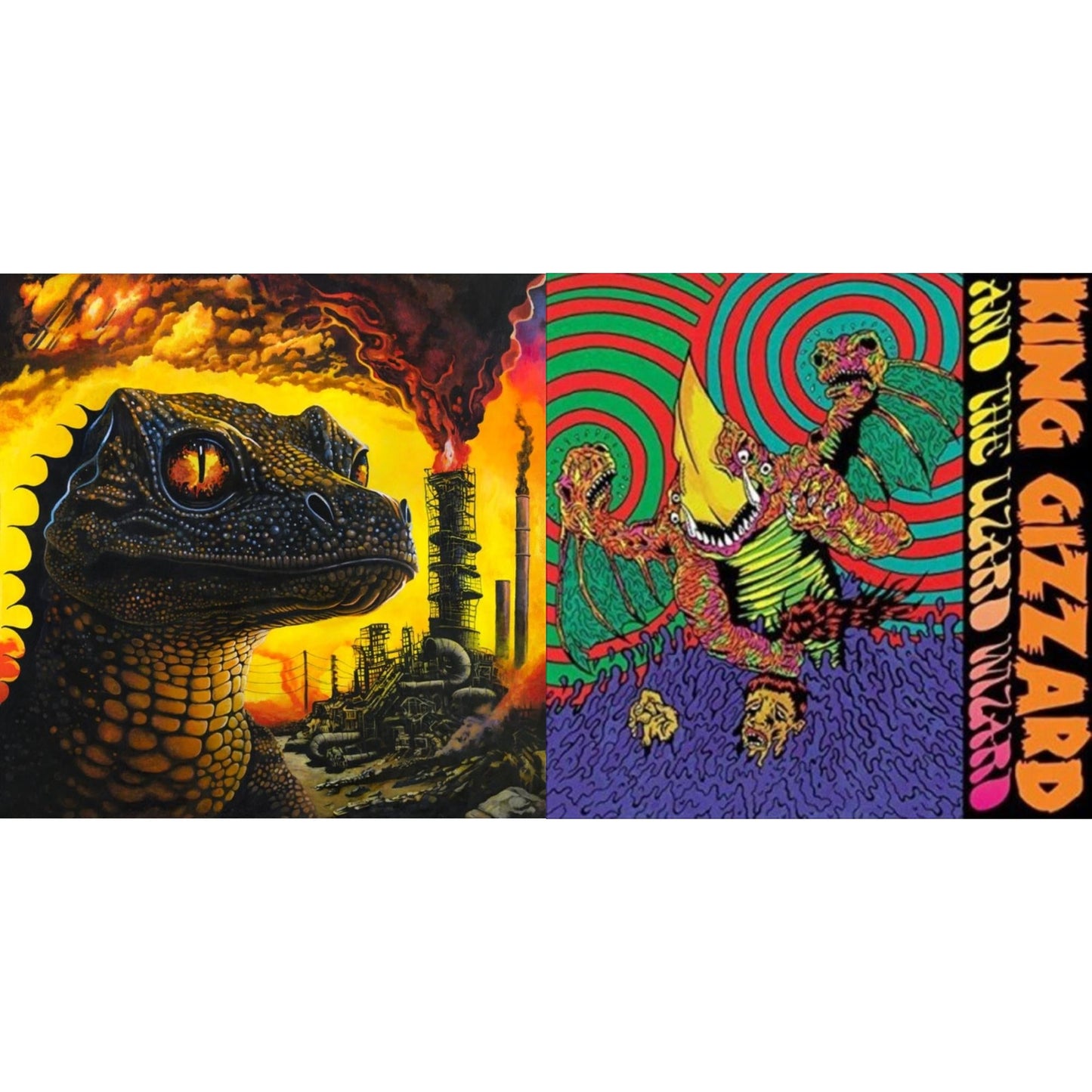 King Gizzard & The Lizard Wizard - Petrodragonic Apocalypse; Or Dawn Of Eternal Night: An Annihilation.. (Recycled Black Wax Vinyl/2LP) & Willoughby's Beach (Tangerine LP Vinyl)