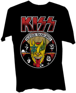 KISS KISS Hotter Than Hell, 1974 LP, ShortSleeve Unisex T-shirt 2XL Mens T Shirt Officially Licensed