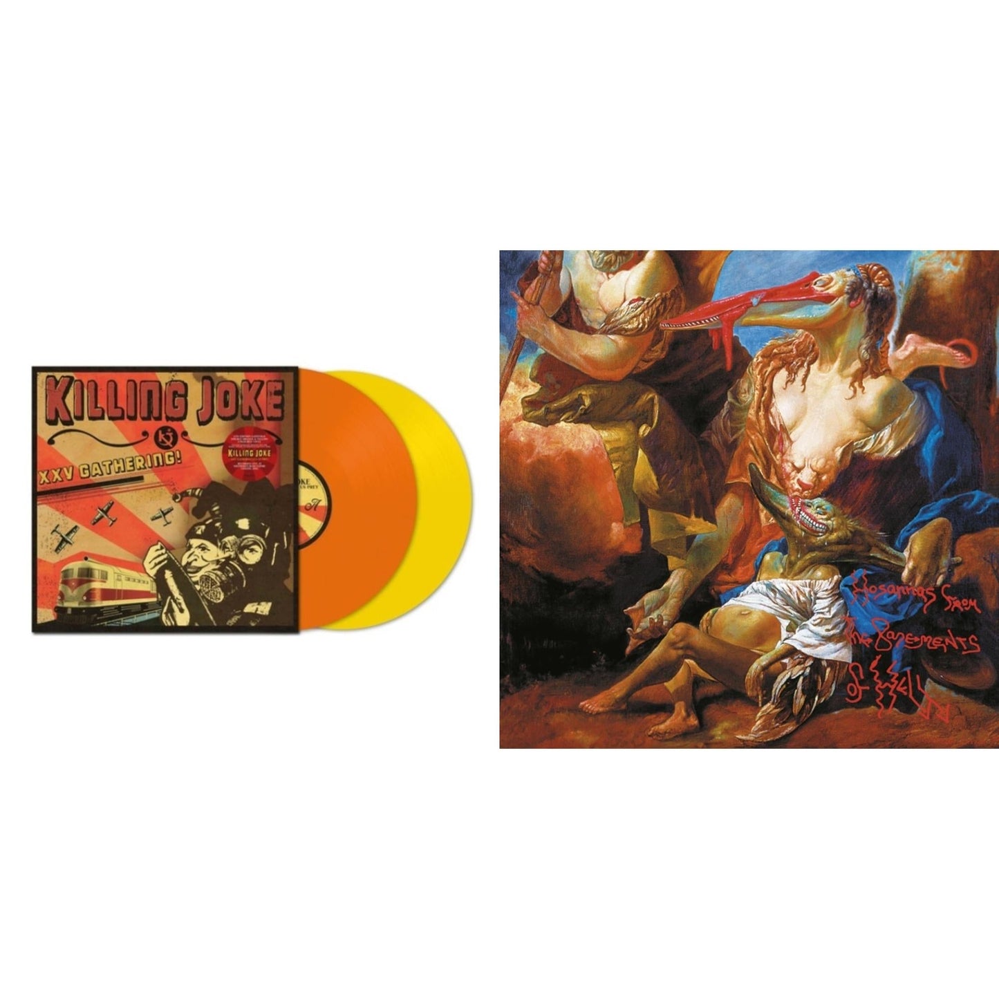 Killing Joke - Hosannas From The Basements Of Hell (Deluxe/2LP) & Xxv Prey (Orange & Yellow Vinyl/2LP)