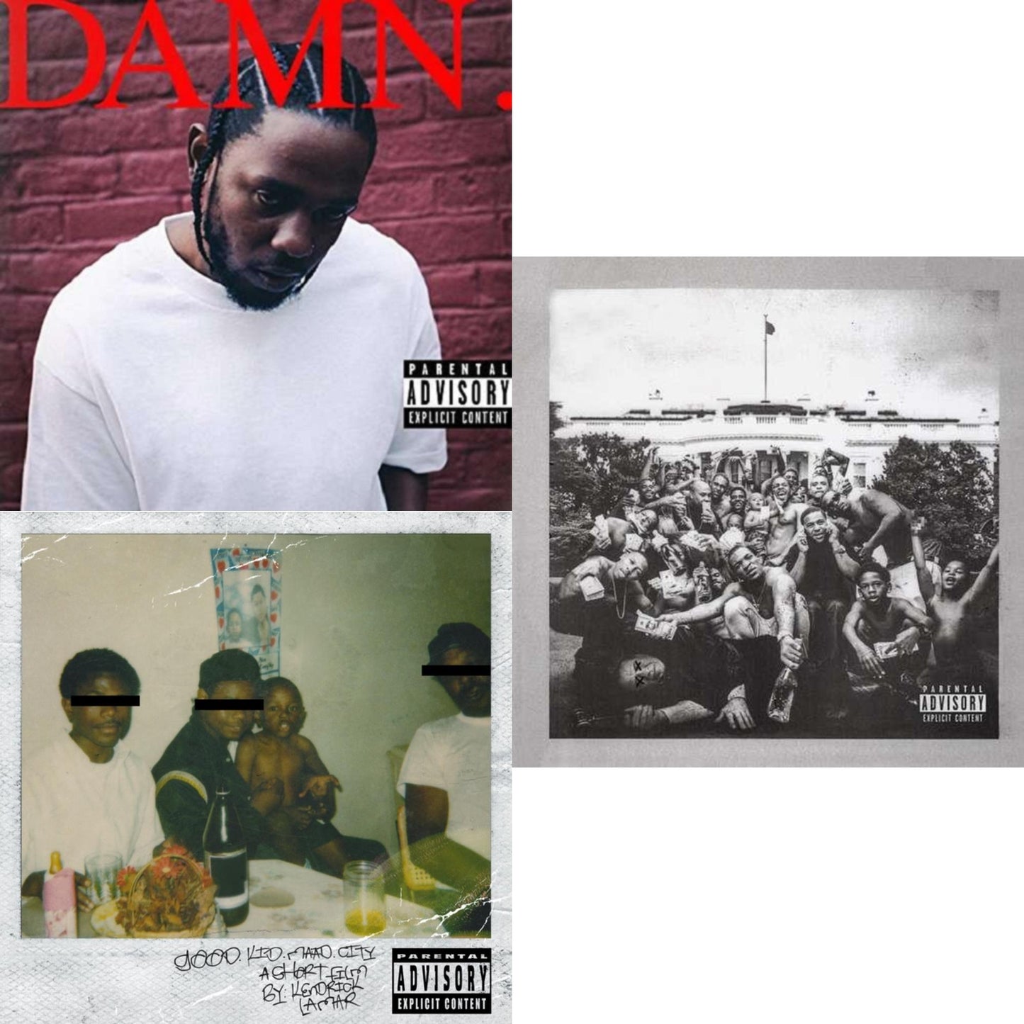 Kendrick Lamar - Good Kid, M.A.A.D City & To Pimp A Butterfly & Damn. - CD Bundle