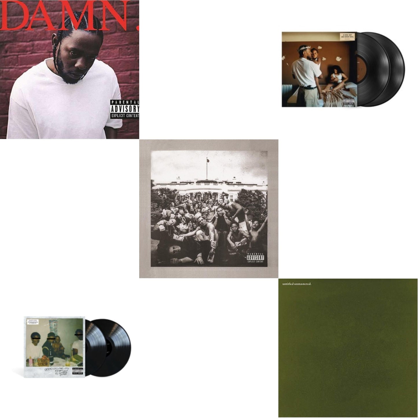 Kendrick Lamar - Mr. Morale & The Big Steppers (180G/2LP) & Good Kid, M.A.A.D City (X) (10Th Anniversary Edition/2LP) & To Pimp A Butterfly & Untitled Unmastered & Damn. (X) (2LP/180G)