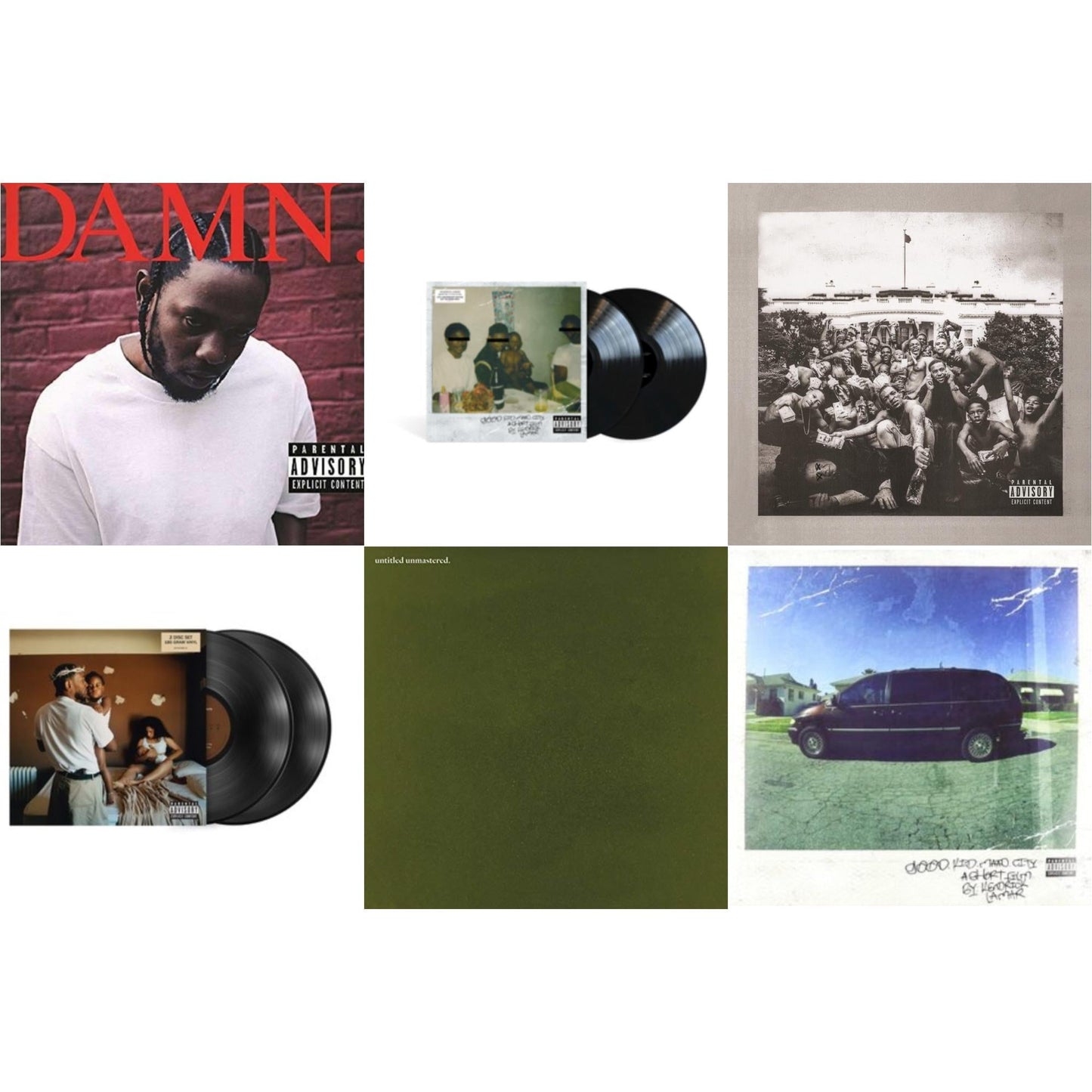 Kendrick Lamar - Mr. Morale & The Big Steppers (180G/2LP) & Good Kid, M.A.A.D City (X) (10Th Anniversary Edition/2LP) & Good Kid, M.A.A.D City & To Pimp A Butterfly & Untitled Unmastered & Damn. (X) (2LP/180G)