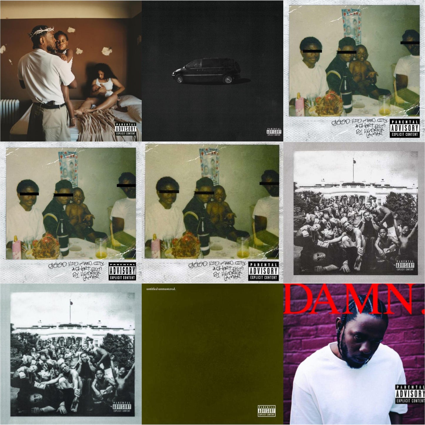 Kendrick Lamar - Mr. Morale & The Big Steppers (X) & Good Kid, M.A.A.D City (X) (10Th Anniversary Edition) & Good Kid, M.A.A.D City & Good Kid, M.A.A.D City & Good Kid, M.A.A.D City (Remixes) & To Pimp A Butterfly & To Pimp A Butterfly & Untitled