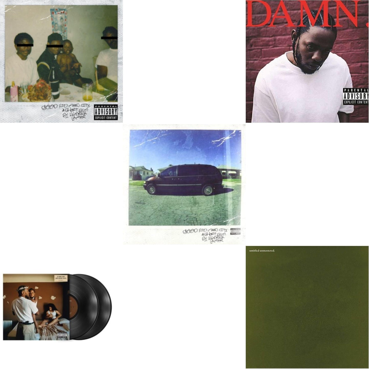 Kendrick Lamar - Mr. Morale & The Big Steppers (180G/2LP) & Good Kid, M.A.A.D City (X) (10Th Anniversary Edition/2LP) & Good Kid, M.A.A.D City & Untitled Unmastered & Damn. (X) (2LP/180G)