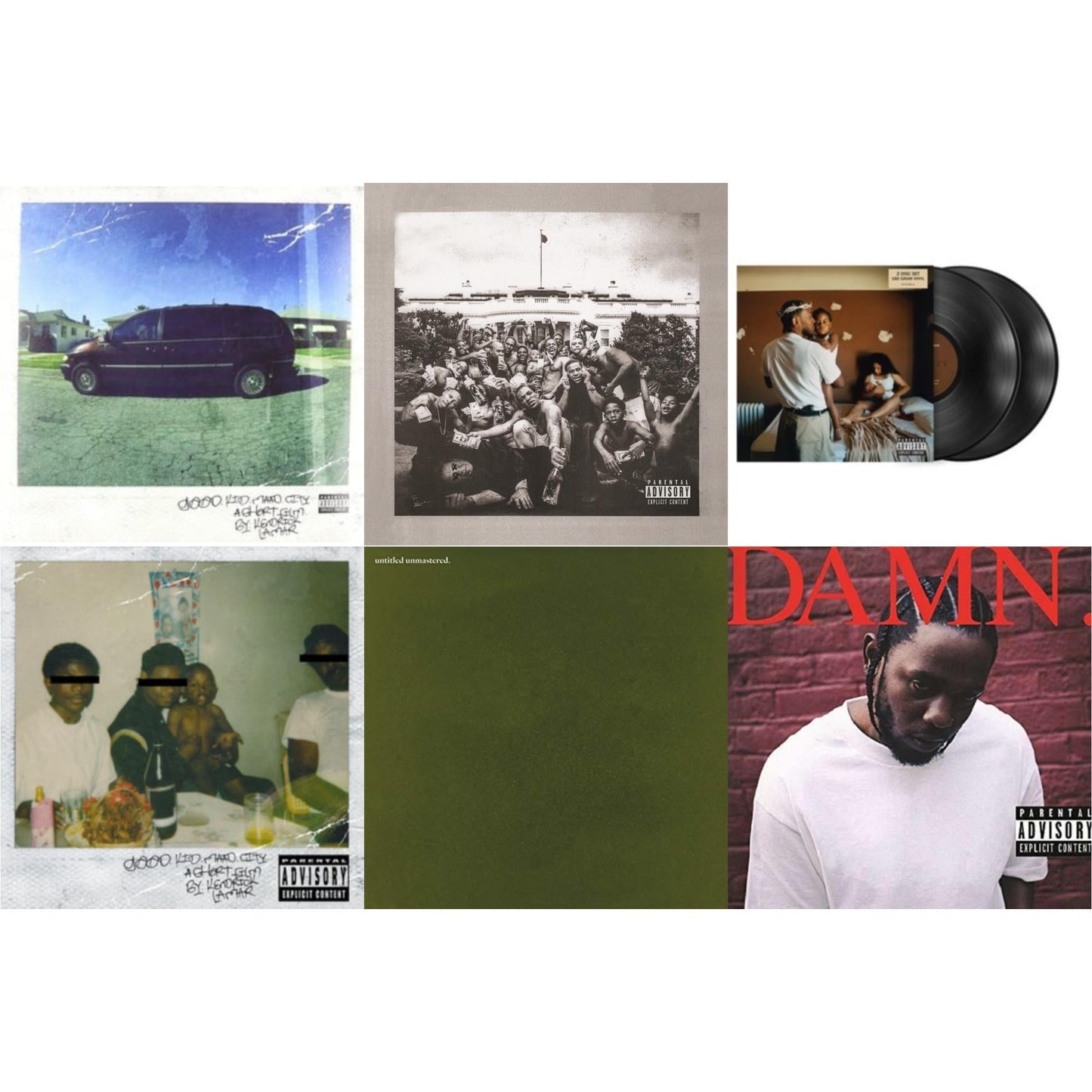 Kendrick Lamar - Good Kid, M.A.A.D City & To Pimp A Butterfly & Mr. Morale & The Big Steppers (180G/2LP) & Good Kid, M.A.A.D City (X) (10Th Anniversary Edition/2LP) & Untitled Unmastered & Damn. (X) (2LP/180G)