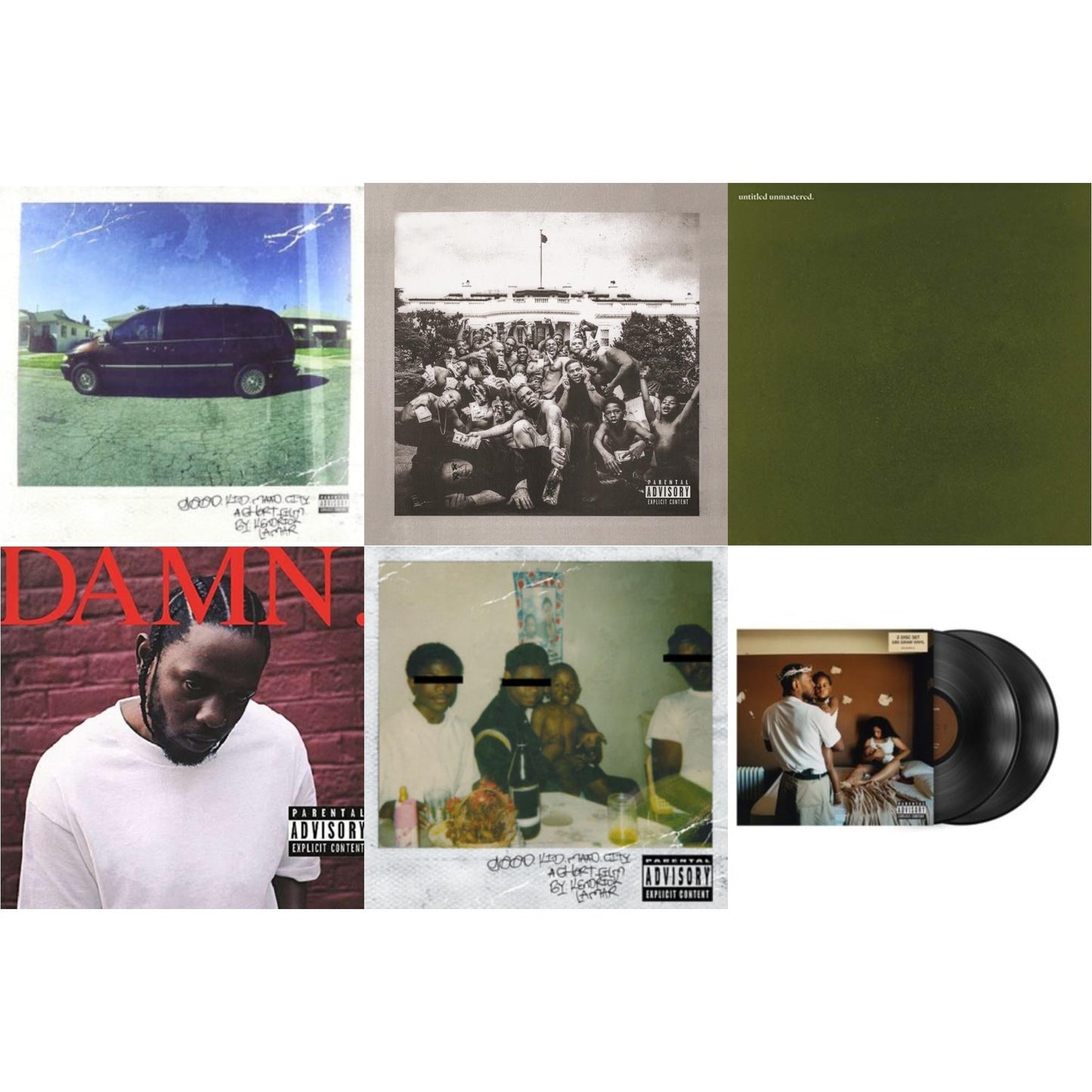 Kendrick Lamar - Good Kid, M.A.A.D City & To Pimp A Butterfly & Untitled Unmastered & Damn. (X) (2LP/180G) & Good Kid, M.A.A.D City (X) (10Th Anniversary Edition/2LP) & Mr. Morale & The Big Steppers (180G/2LP)