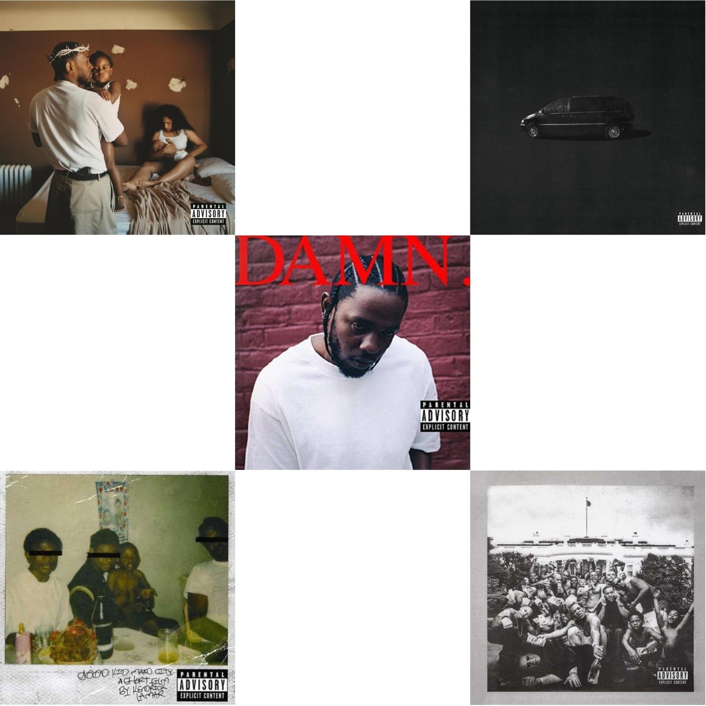 Kendrick Lamar - Mr. Morale & The Big Steppers (X) & Good Kid, M.A.A.D City (Remixes) & Damn. & Good Kid, M.A.A.D City (X) (10Th Anniversary Edition) & To Pimp A Butterfly - CD Bundle