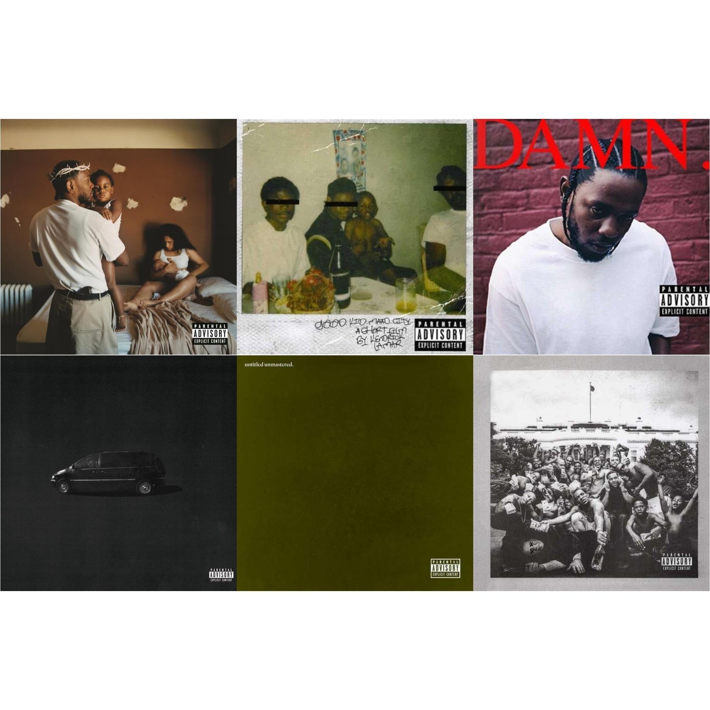 Kendrick Lamar - Mr. Morale & The Big Steppers (X) & Good Kid, M.A.A.D City (Remixes) & Damn. & Good Kid, M.A.A.D City (X) (10Th Anniversary Edition) & Untitled Unmastered (X) & To Pimp A Butterfly - CD Bundle