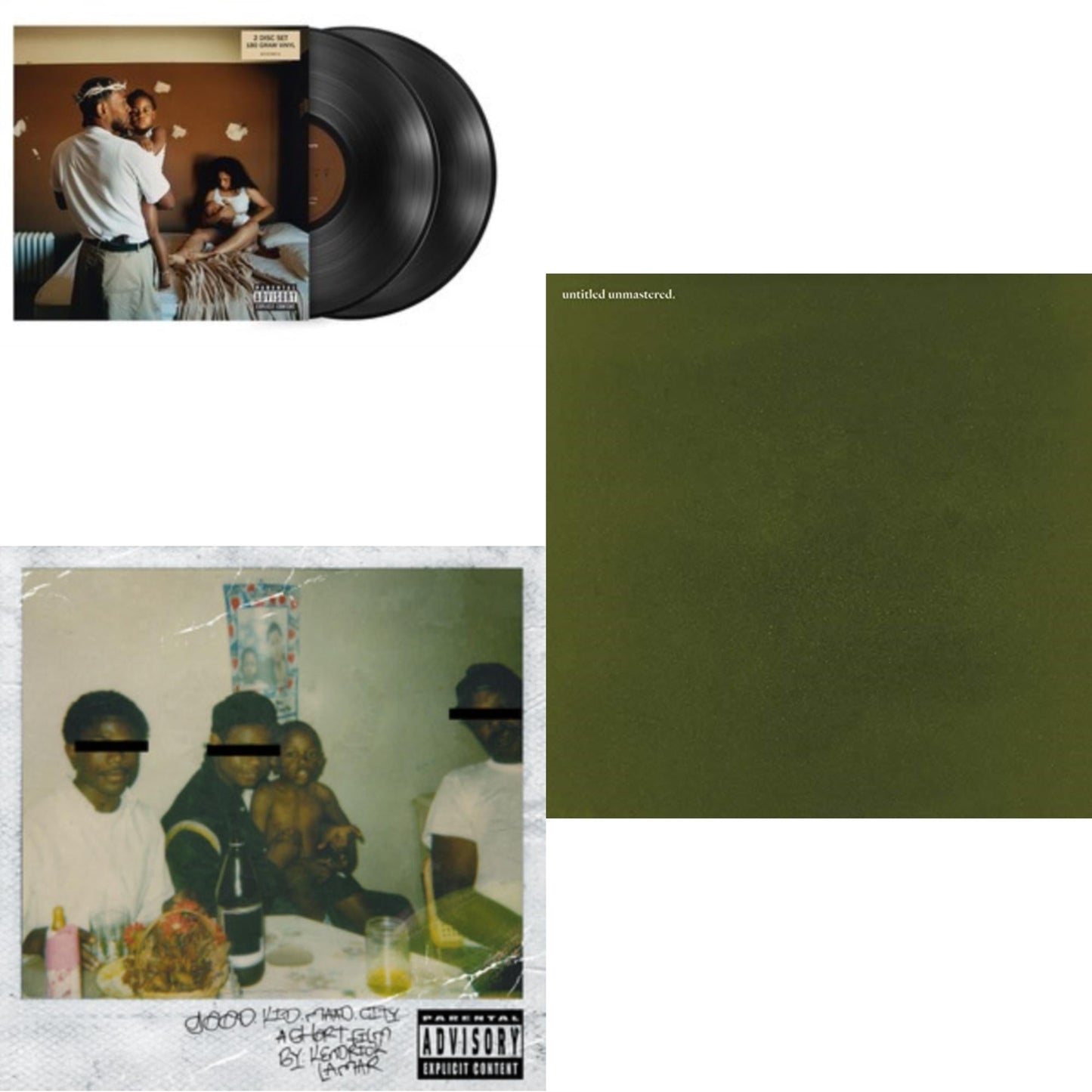 Kendrick Lamar - Mr. Morale & The Big Steppers (180G/2LP) & Good Kid, M.A.A.D City (X) (10Th Anniversary Edition/2LP) & Untitled Unmastered