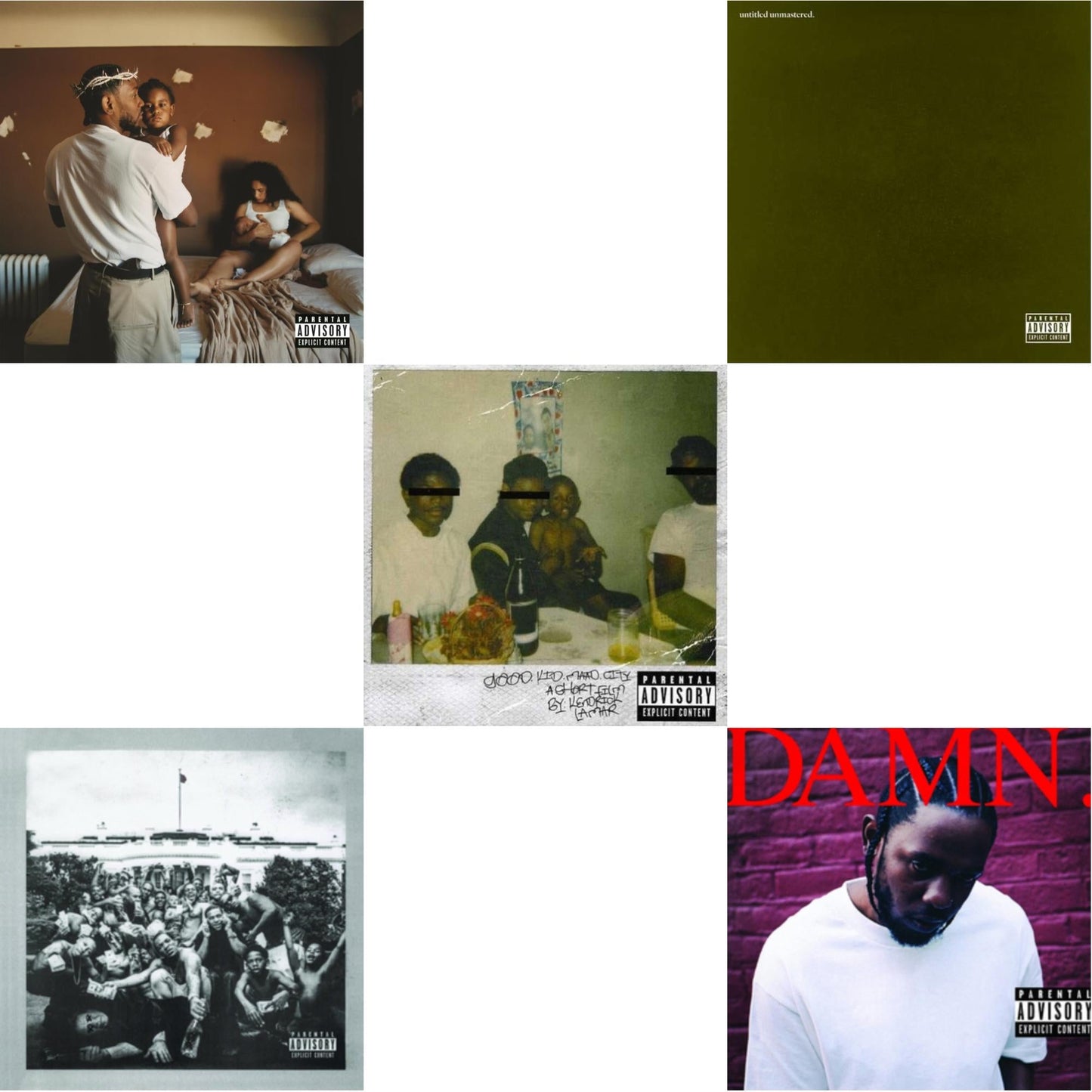 Kendrick Lamar - Mr. Morale & The Big Steppers (X) & Good Kid, M.A.A.D City (Remixes) & To Pimp A Butterfly & Untitled Unmastered (X) & Damn. (Collectors Edition) - CD Bundle